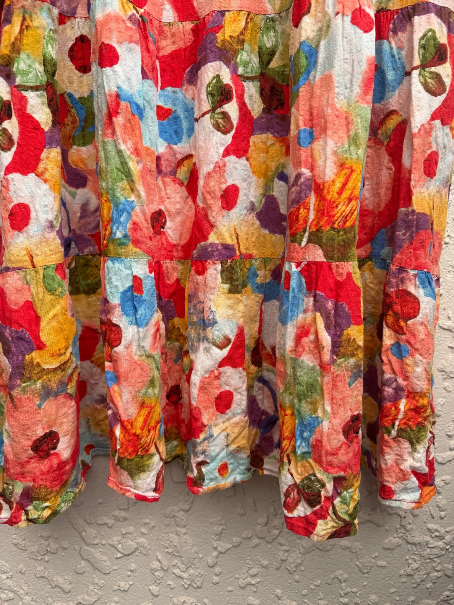 Glam New Zealand Floral Tiered Cotton Dress, Multi-Colour, Size XL — photo 6 of 10