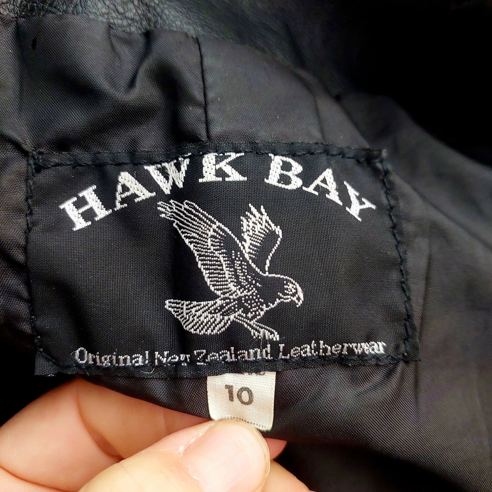Hawk Bay Vintage Leather Blazer Jacket Black Size 10 — photo 2 of 10