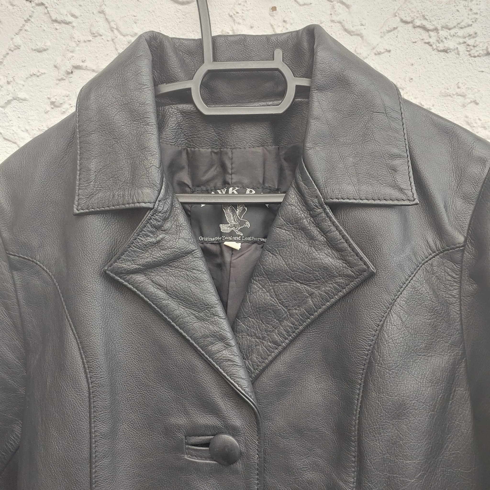 Hawk Bay Vintage Leather Blazer Jacket Black Size 10 — photo 5 of 10