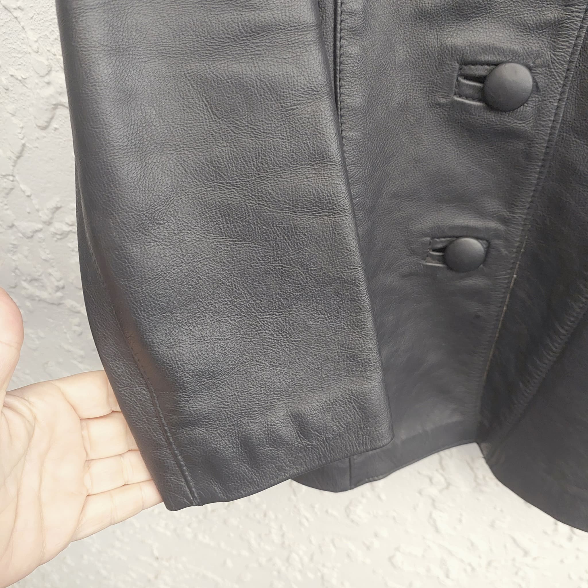 Hawk Bay Vintage Leather Blazer Jacket Black Size 10 — photo 10 of 10
