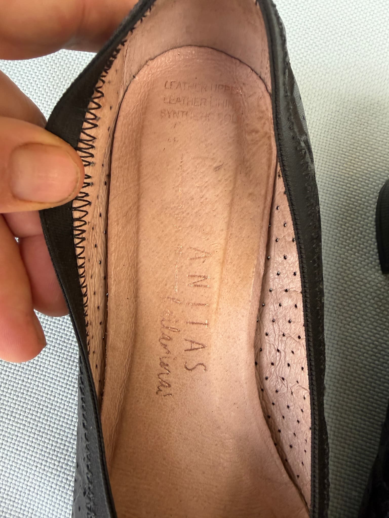 HISPANITAS Leather Ballet Flats, Black, Perforated with Patent Cap Toe — photo 9 of 10