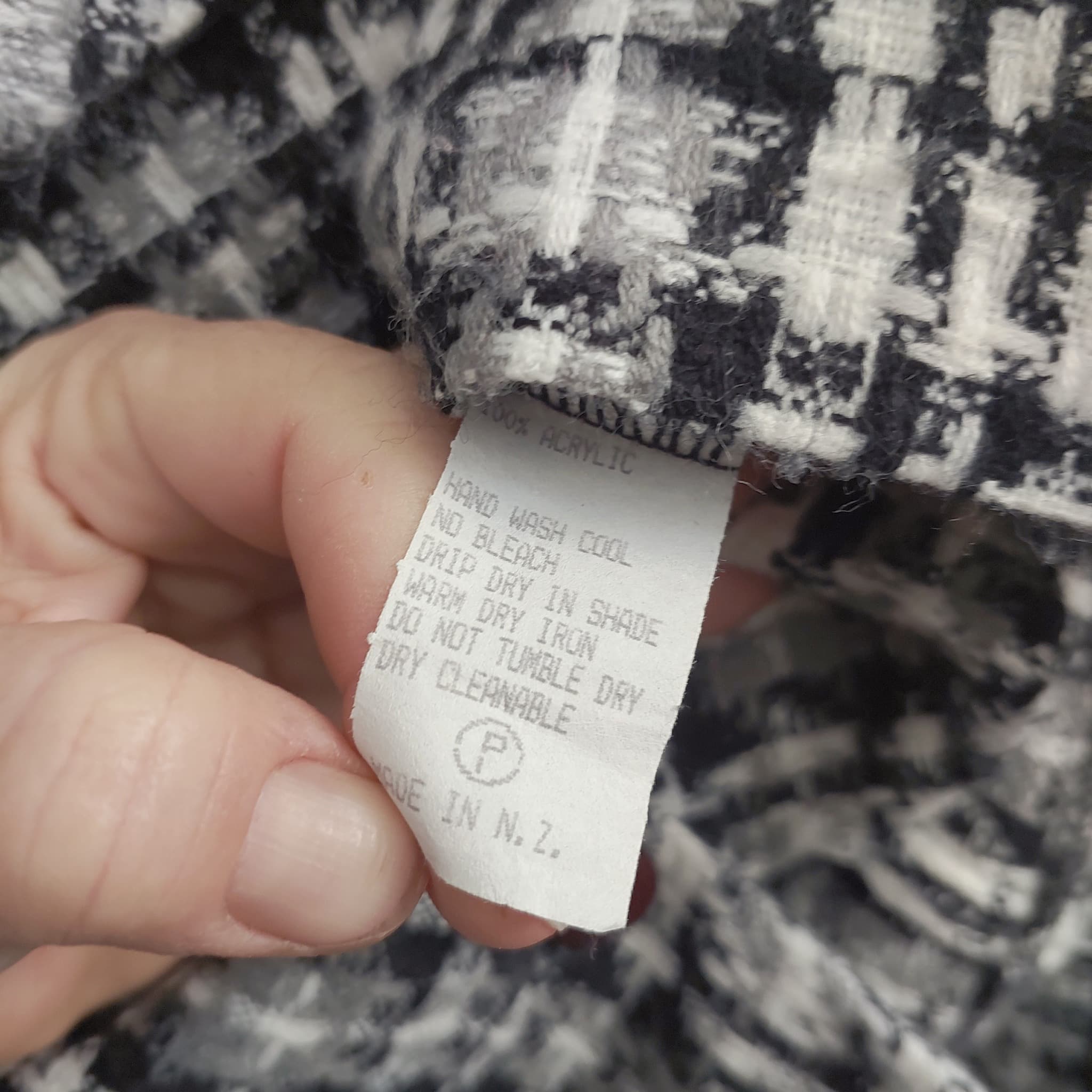 Impressions Tweed Jacket, Black and White, Size 12 — photo 5 of 9