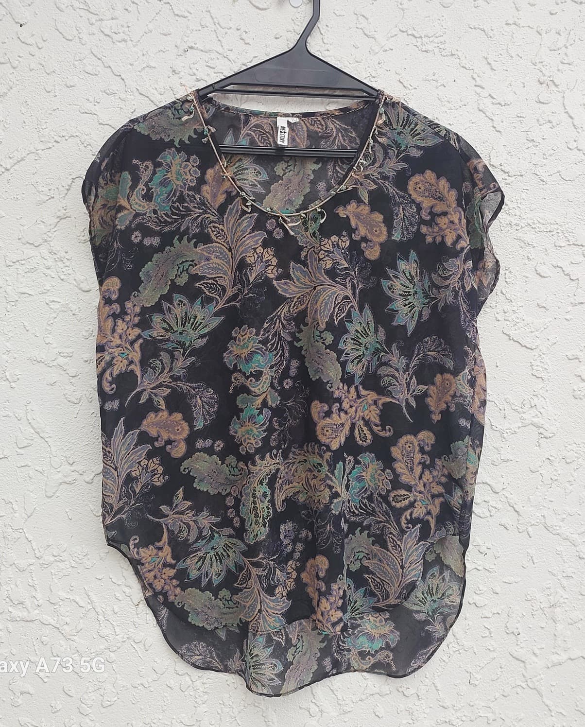 LOBIE'S STORY Sheer Blouse, Floral Paisley Print, Size 10 — photo 1 of 8