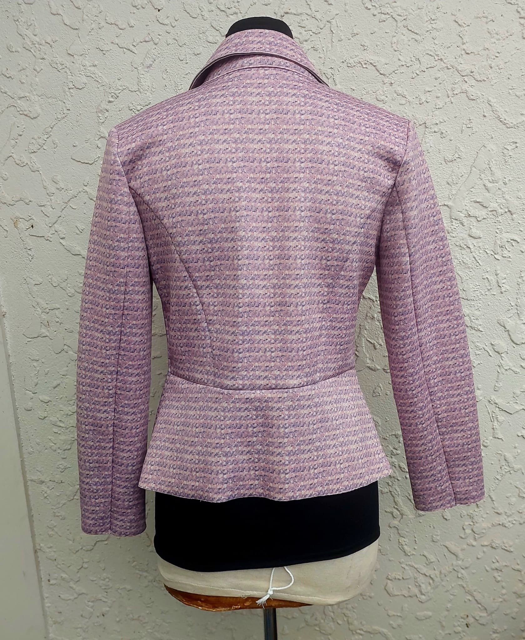 MARELLA SPORT Tweed Peplum Blazer, Pink, Size M — photo 3 of 10