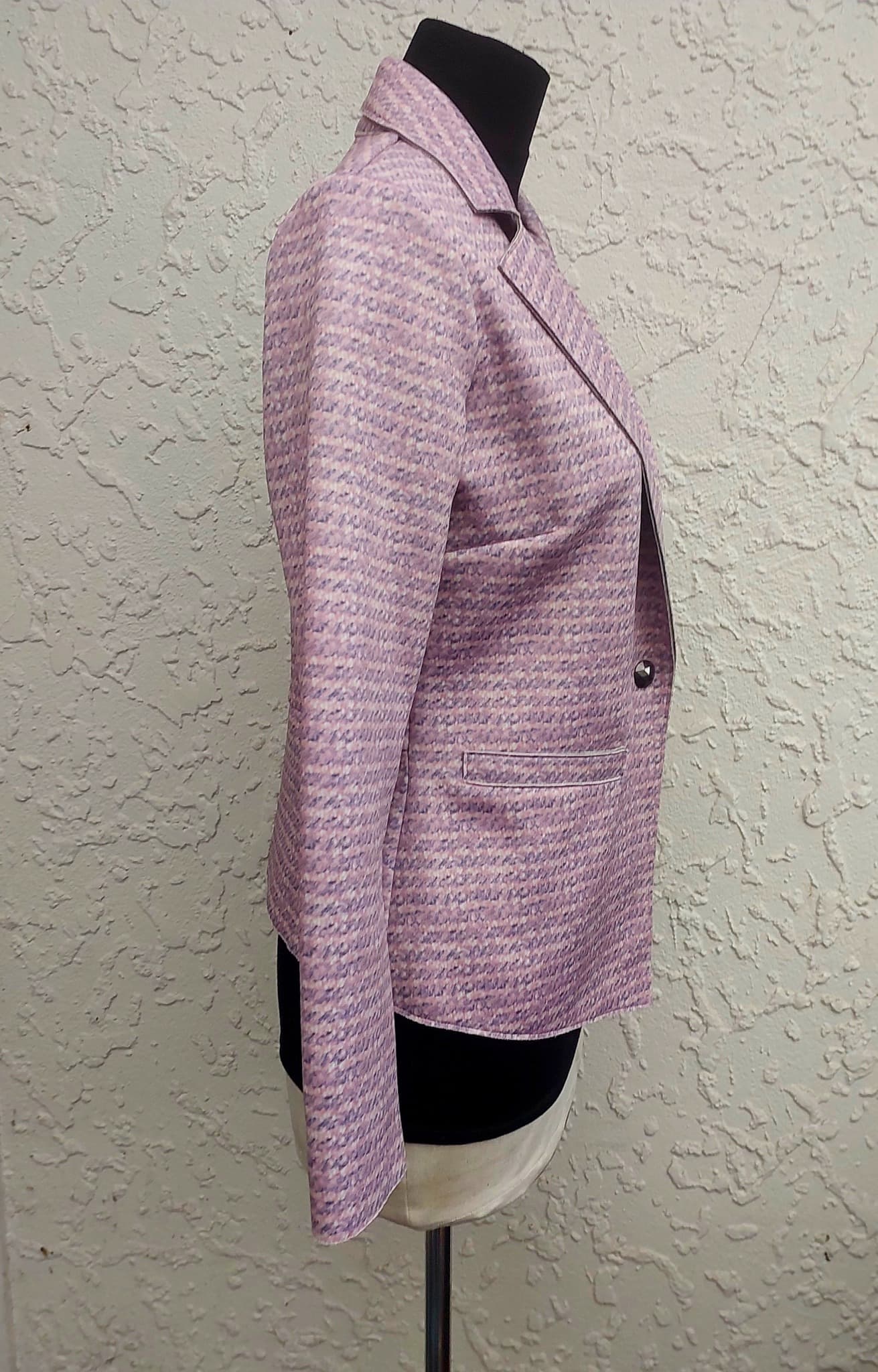 MARELLA SPORT Tweed Peplum Blazer, Pink, Size M — photo 5 of 10