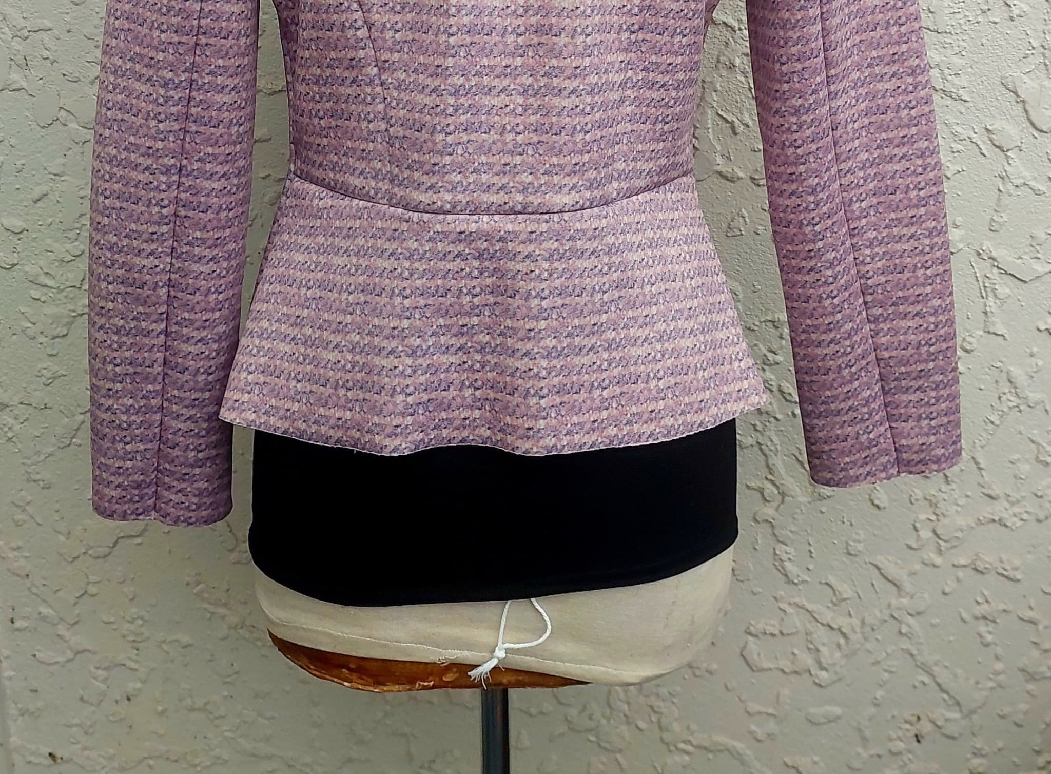 MARELLA SPORT Tweed Peplum Blazer, Pink, Size M — photo 6 of 10