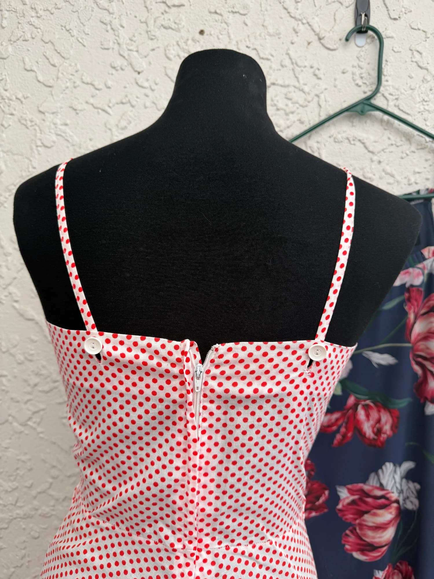 Max A-Line Dress, Red and White Polka Dot, Spaghetti Strap — photo 8 of 10