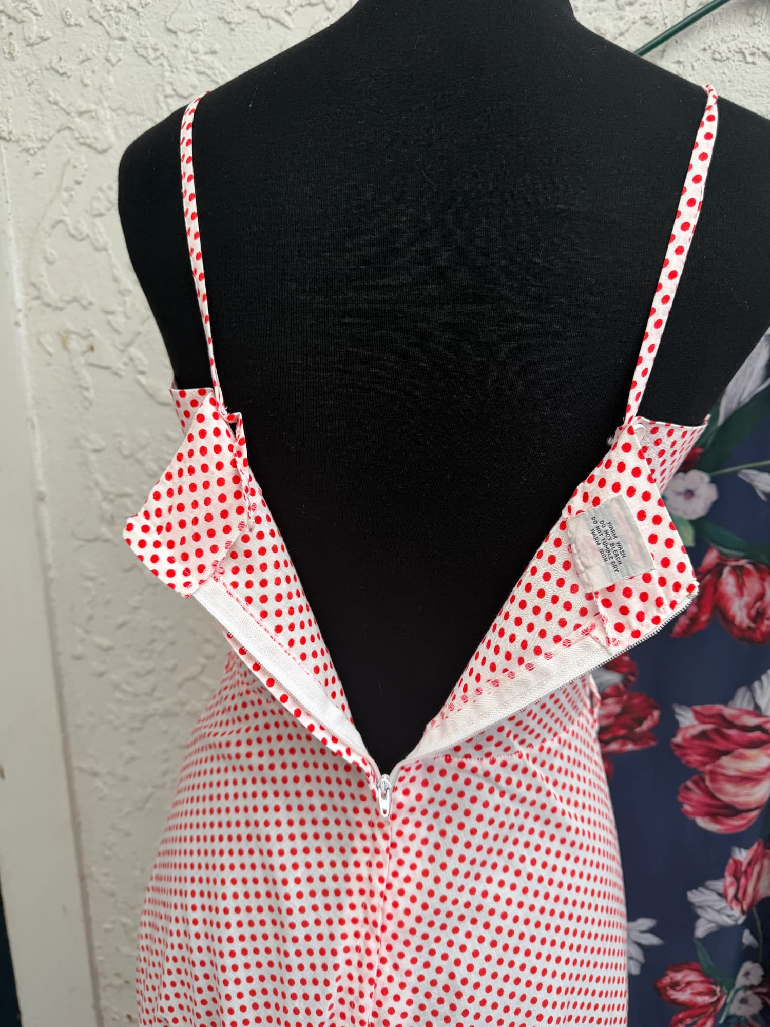Max A-Line Dress, Red and White Polka Dot, Spaghetti Strap — photo 9 of 10