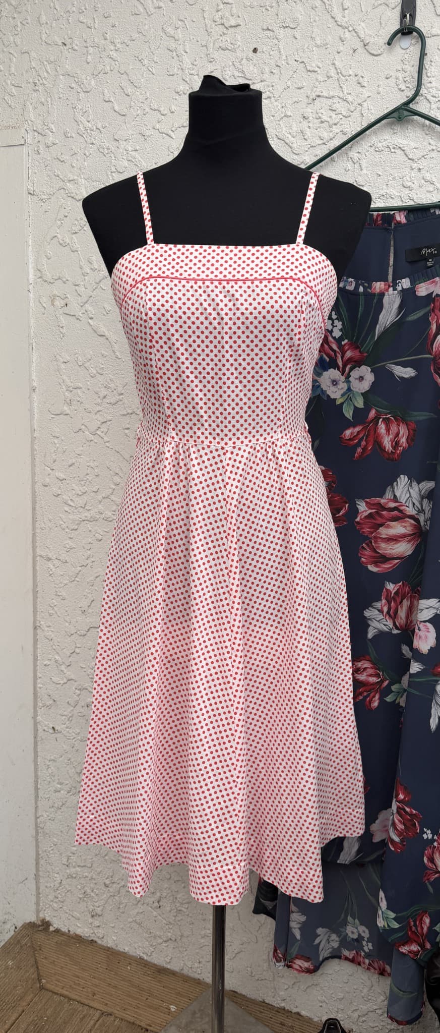 Max A-Line Dress, Red and White Polka Dot, Spaghetti Strap — photo 1 of 10