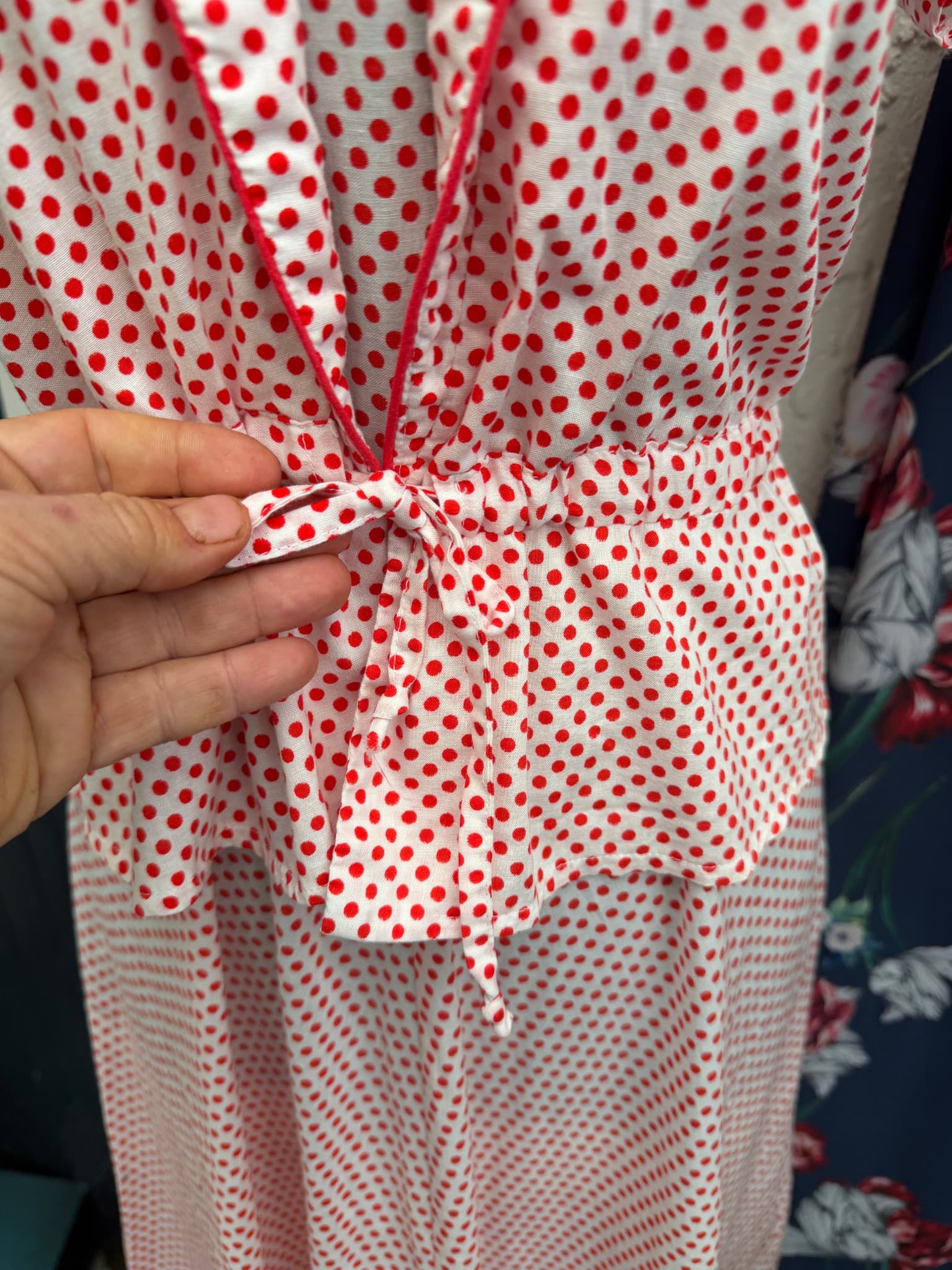 Max A-Line Dress, Red and White Polka Dot, Spaghetti Strap — photo 5 of 10