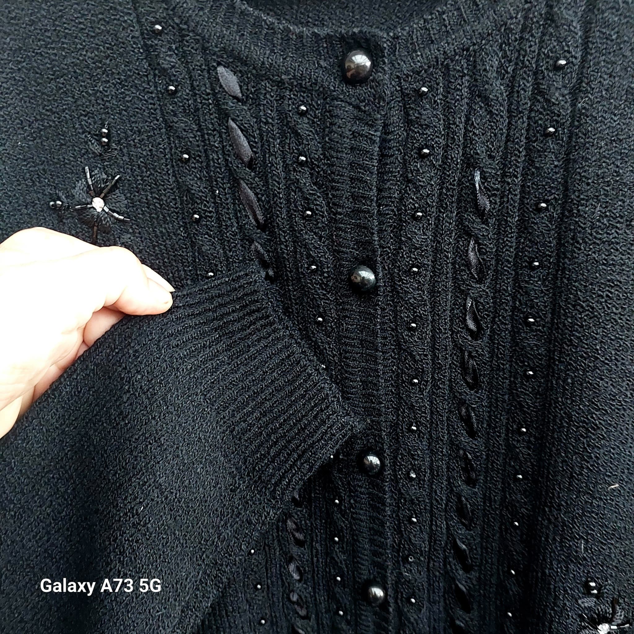 Miller's Beaded Cardigan Sweater Black Size L — photo 3 of 9