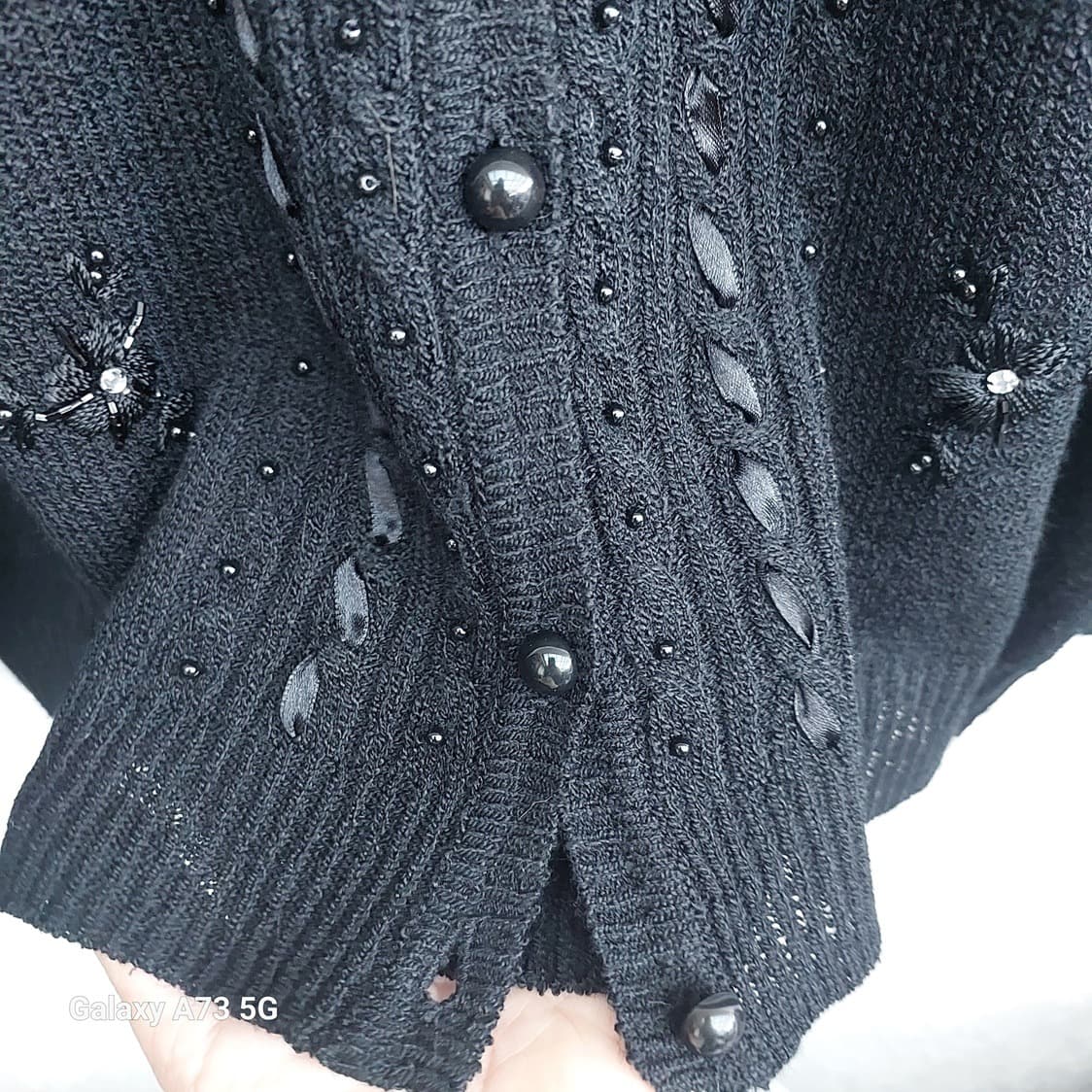 Miller's Beaded Cardigan Sweater Black Size L — photo 7 of 9