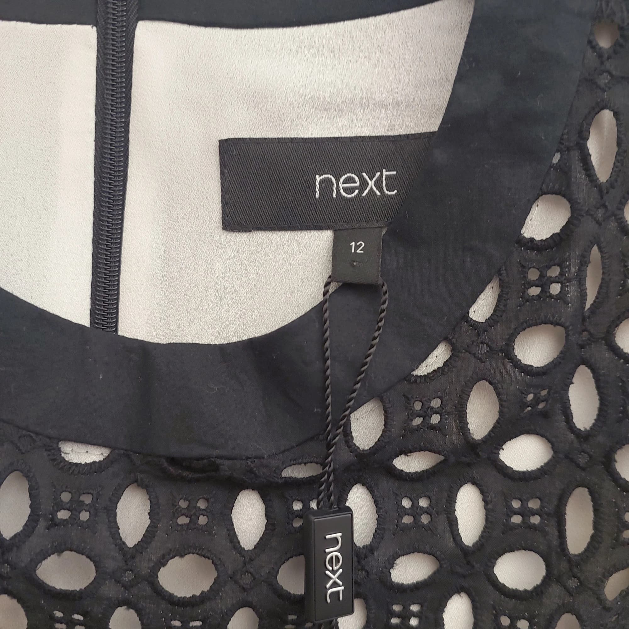 Next Black Broderie Anglaise Top, size 12 — photo 2 of 10
