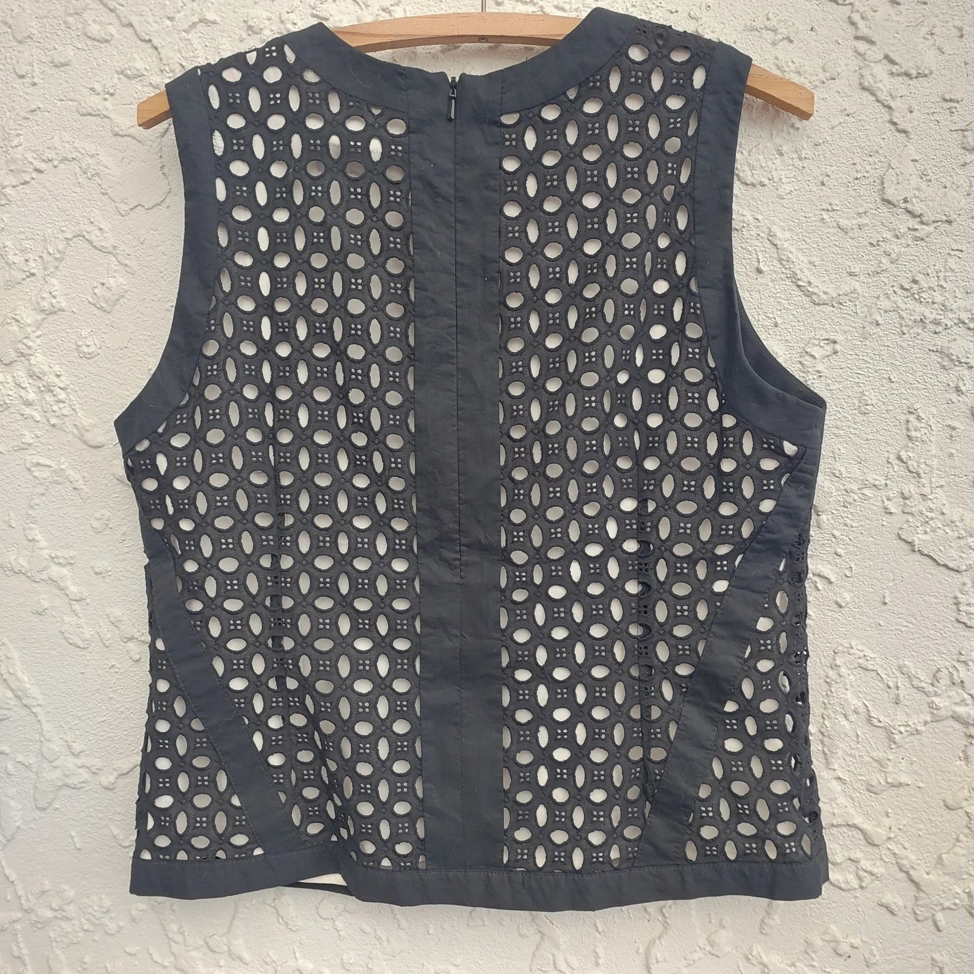 Next Black Broderie Anglaise Top, size 12 — photo 3 of 10