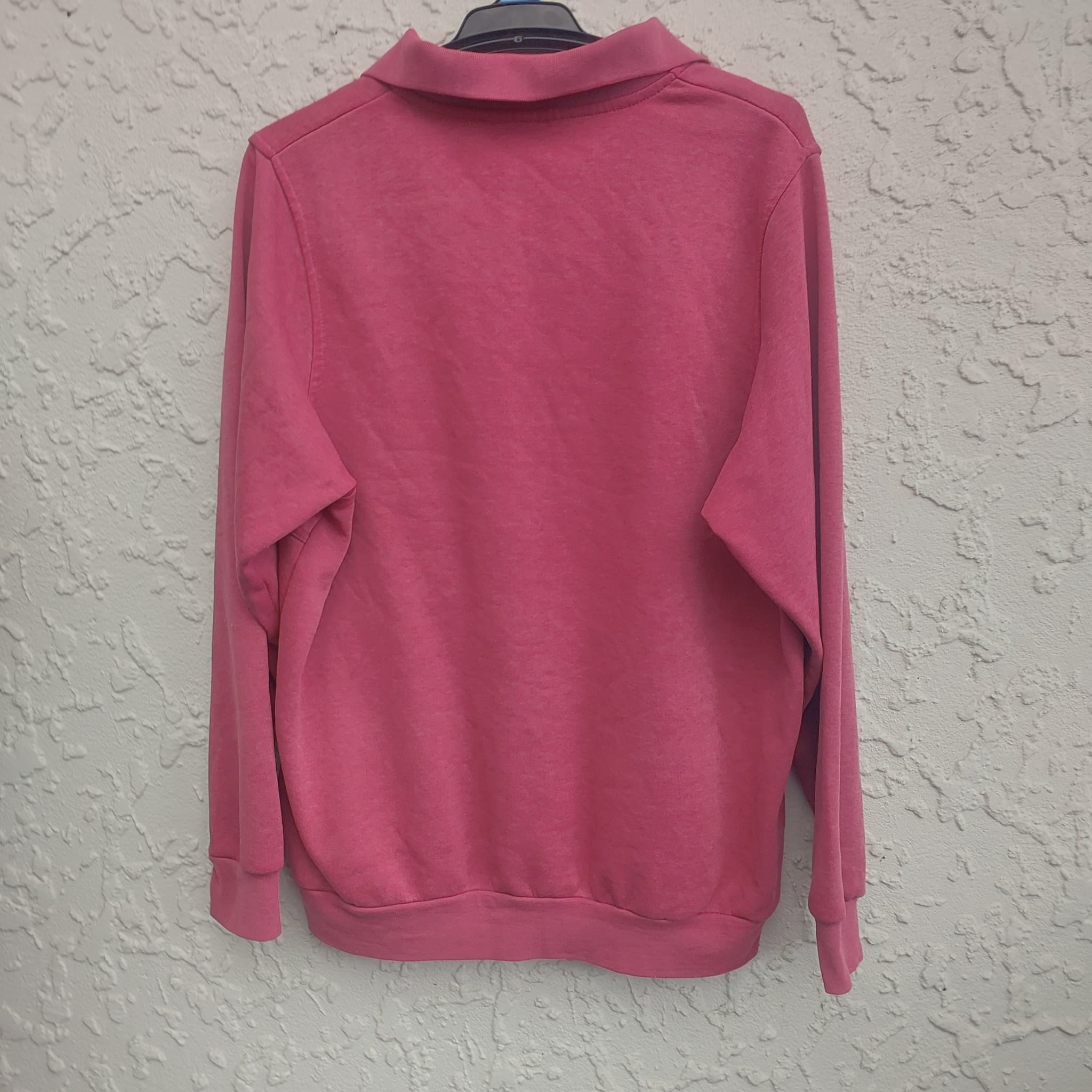Pickaberry Quarter-Zip Sweatshirt, Pink Floral Embroidery, Size M — photo 4 of 8