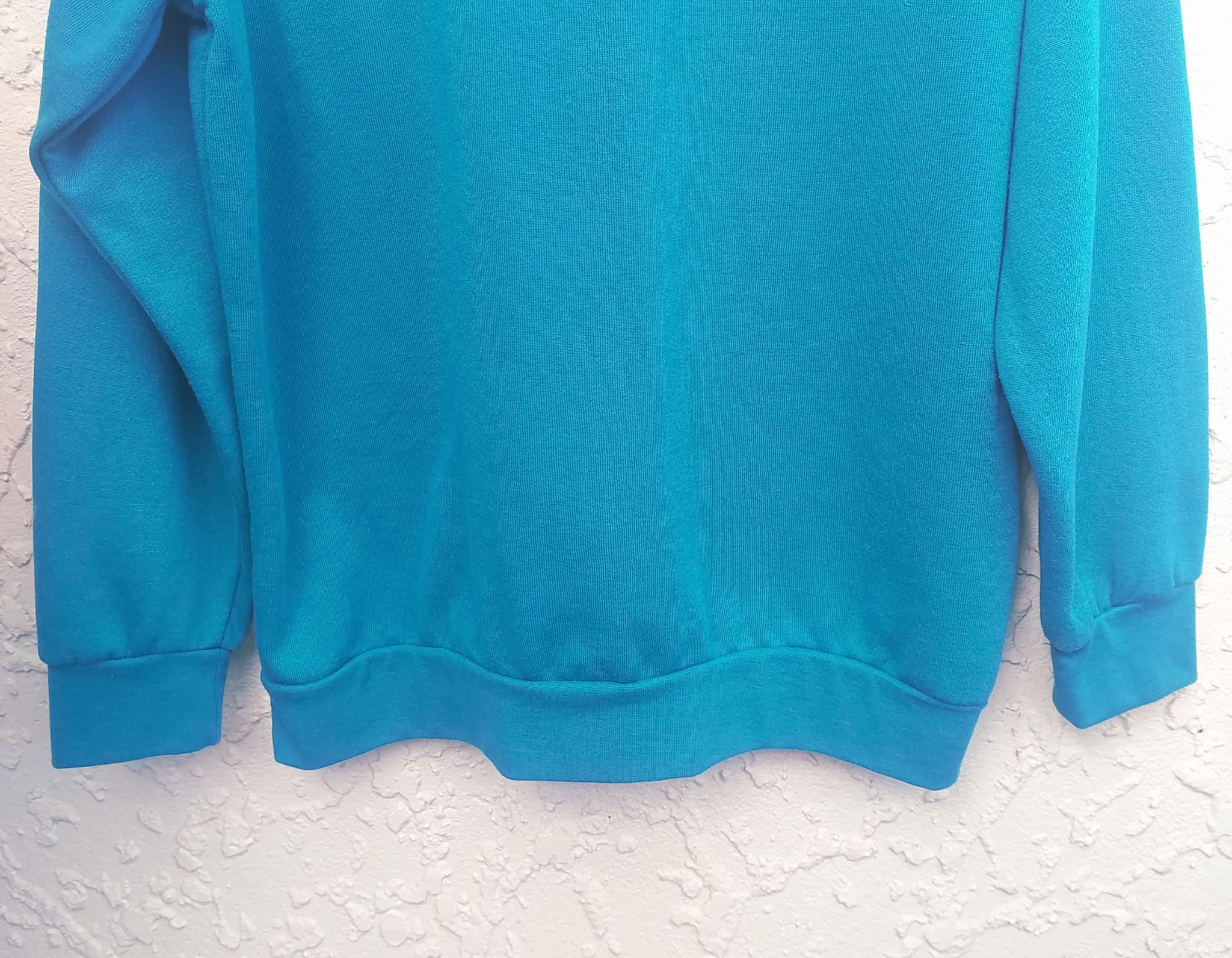 Pickaberry Quarter-Zip Sweatshirt, Teal Floral Embroidery, Size L — photo 8 of 8