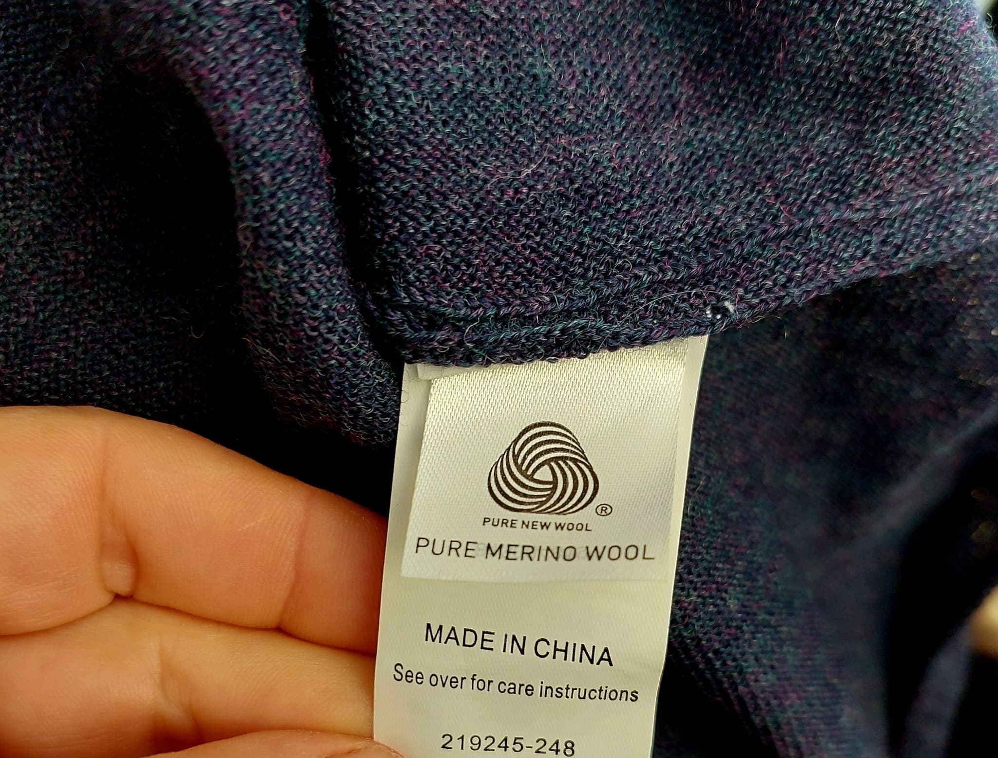 Sara Merino Wool Tunic Top, Navy Blue, size 3X — photo 3 of 9
