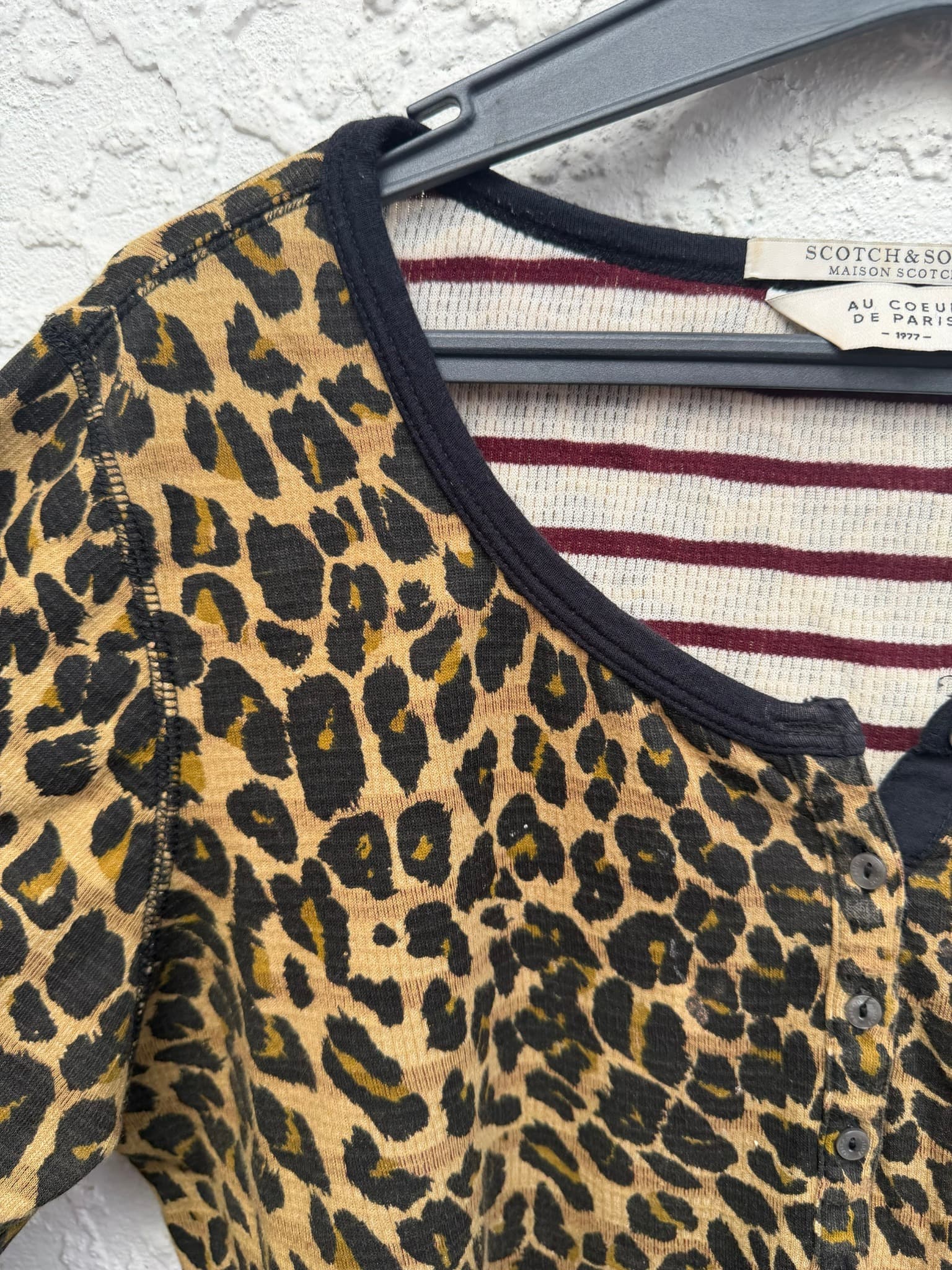SCOTCH & SODA Henley Top, Leopard Print — photo 2 of 9