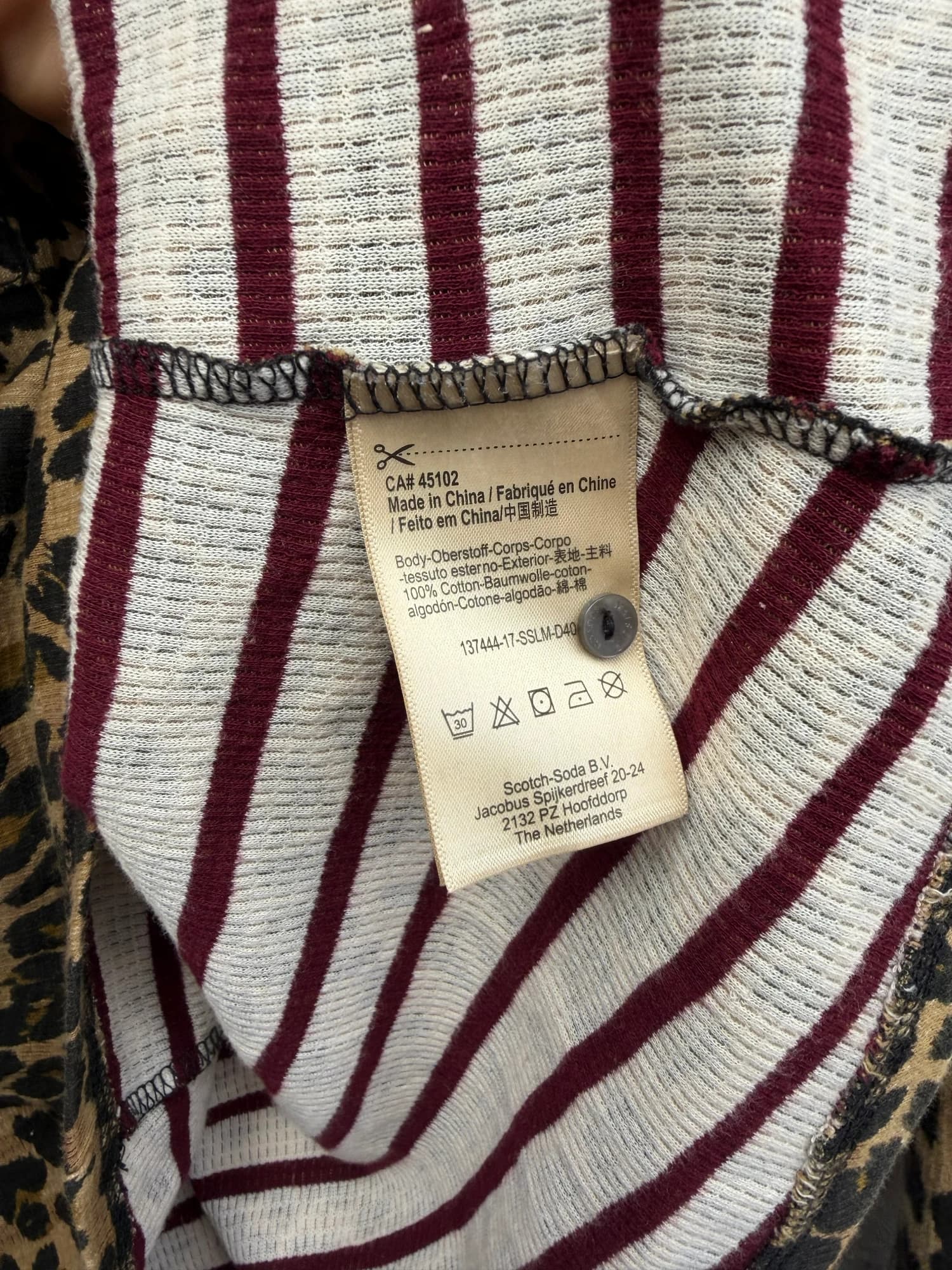 SCOTCH & SODA Henley Top, Leopard Print — photo 5 of 9