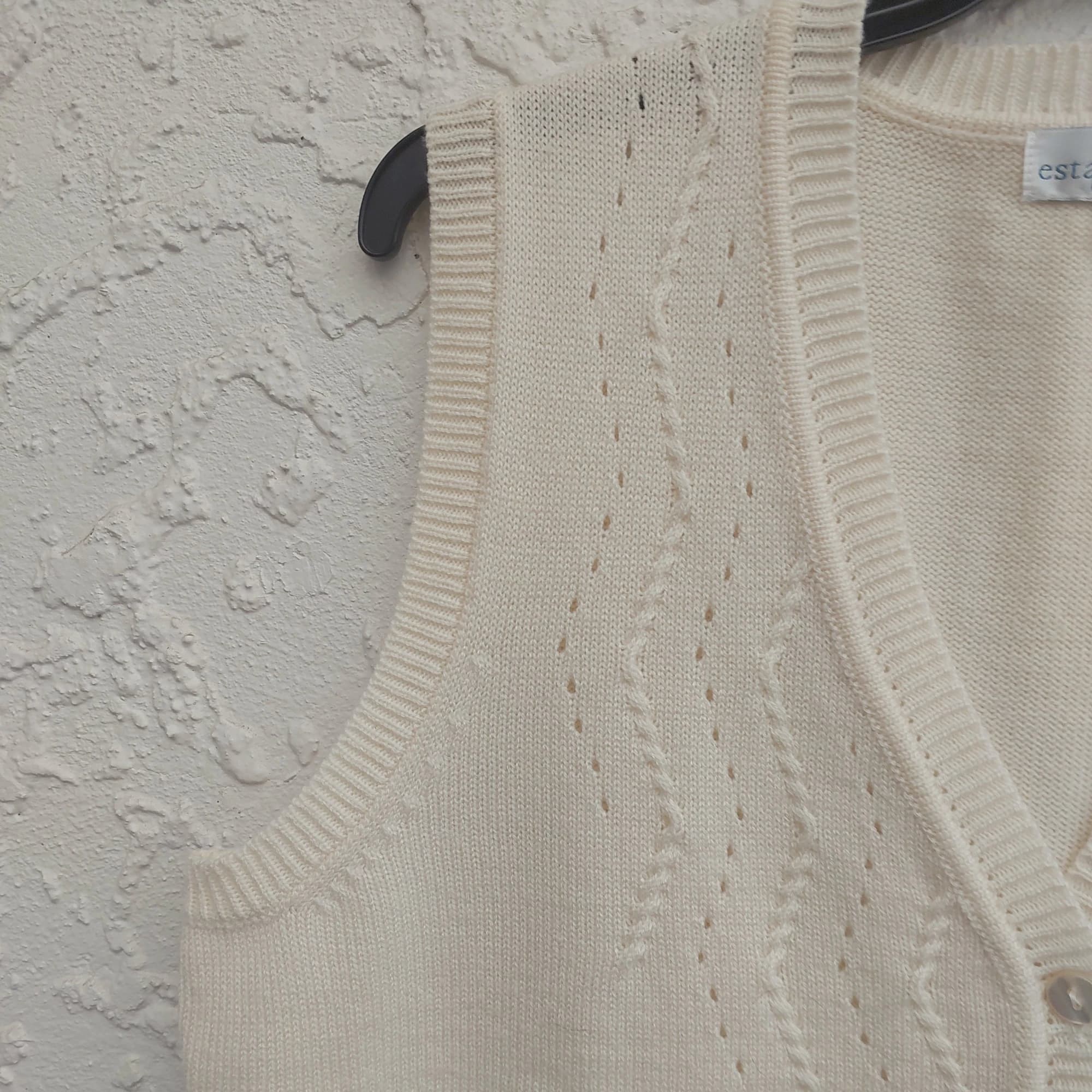 SOMEBODY Crochet Cover-Up Top, Beige, Starfish Net Design — photo 10 of 10