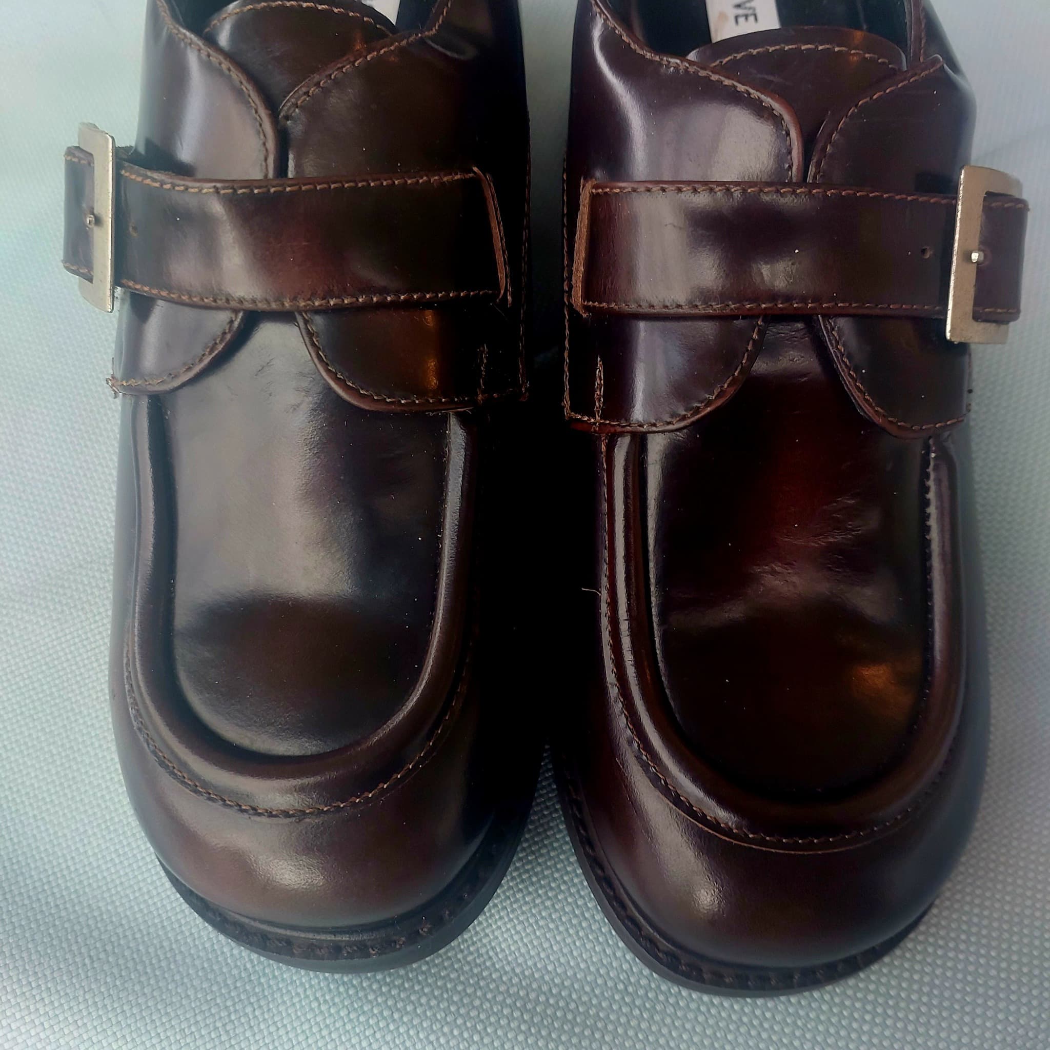 STEVE MADDEN Chunky Buckle Loafers, Dark Brown, Size 40 — photo 8 of 10
