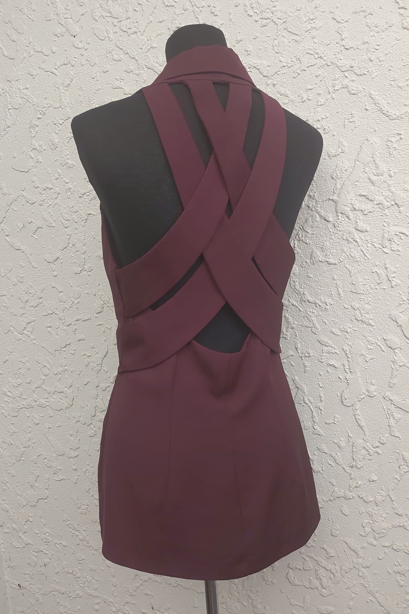 Syndicate Clothing Co. Sleeveless Blazer Vest Burgundy Size 12 — photo 2 of 9