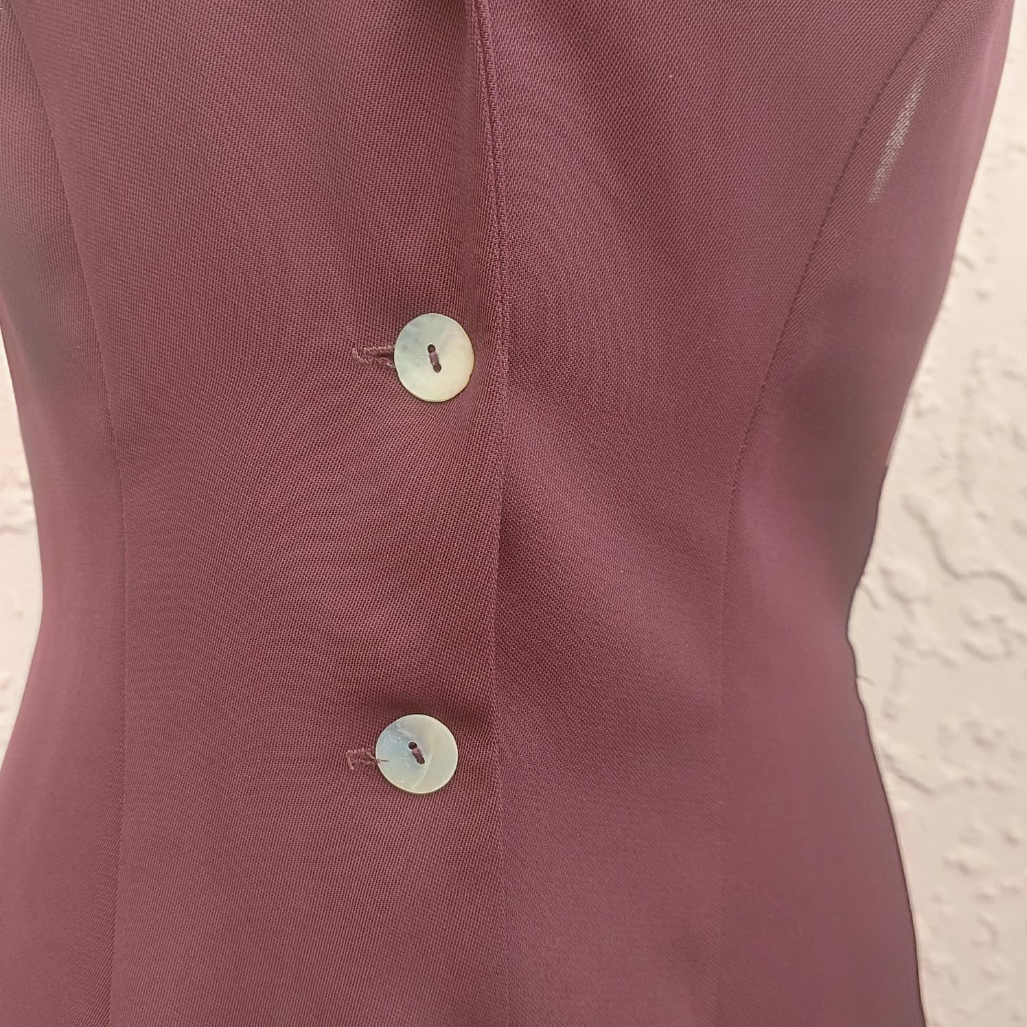 Syndicate Clothing Co. Sleeveless Blazer Vest Burgundy Size 12 — photo 9 of 9