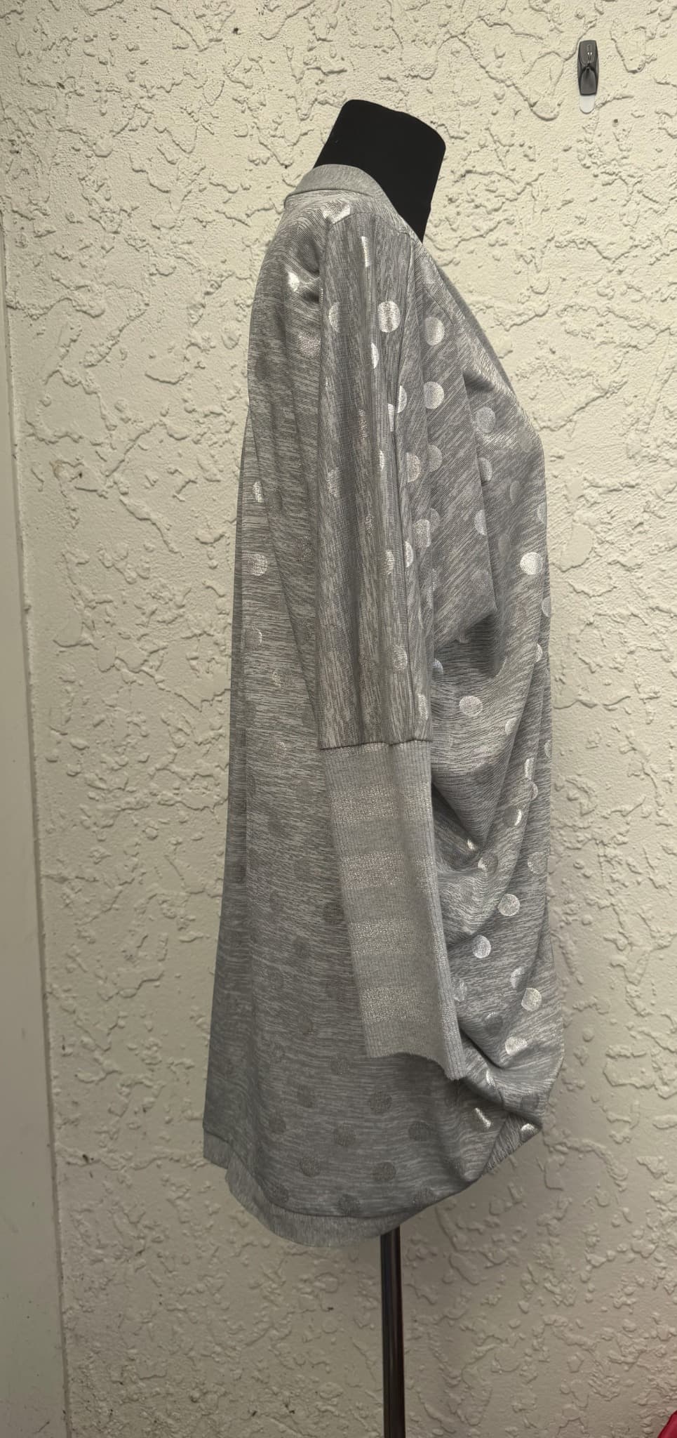Tunic Top, Grey Metallic Polka Dot, Relaxed Fit — photo 2 of 9