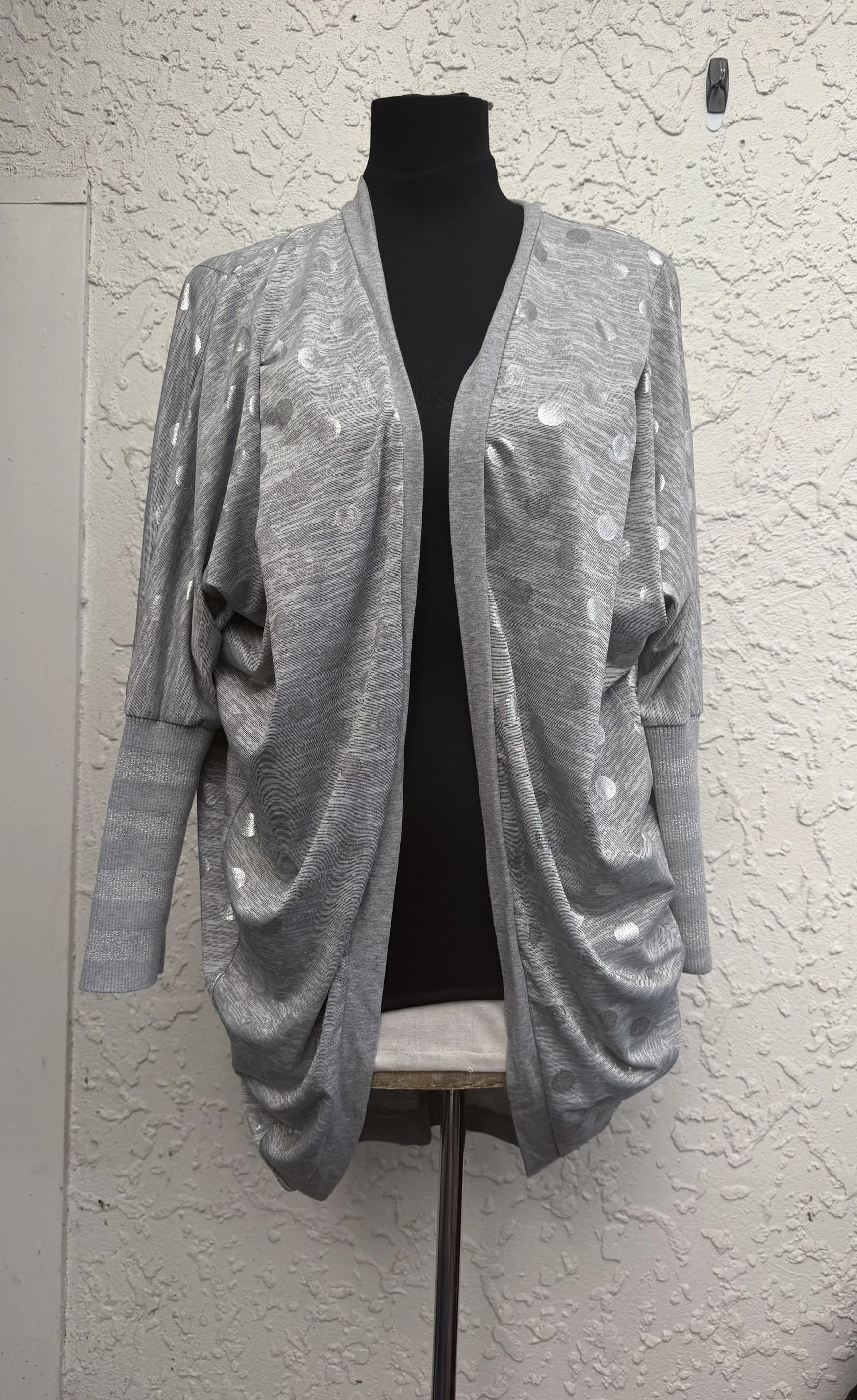 Tunic Top, Grey Metallic Polka Dot, Relaxed Fit — photo 1 of 9