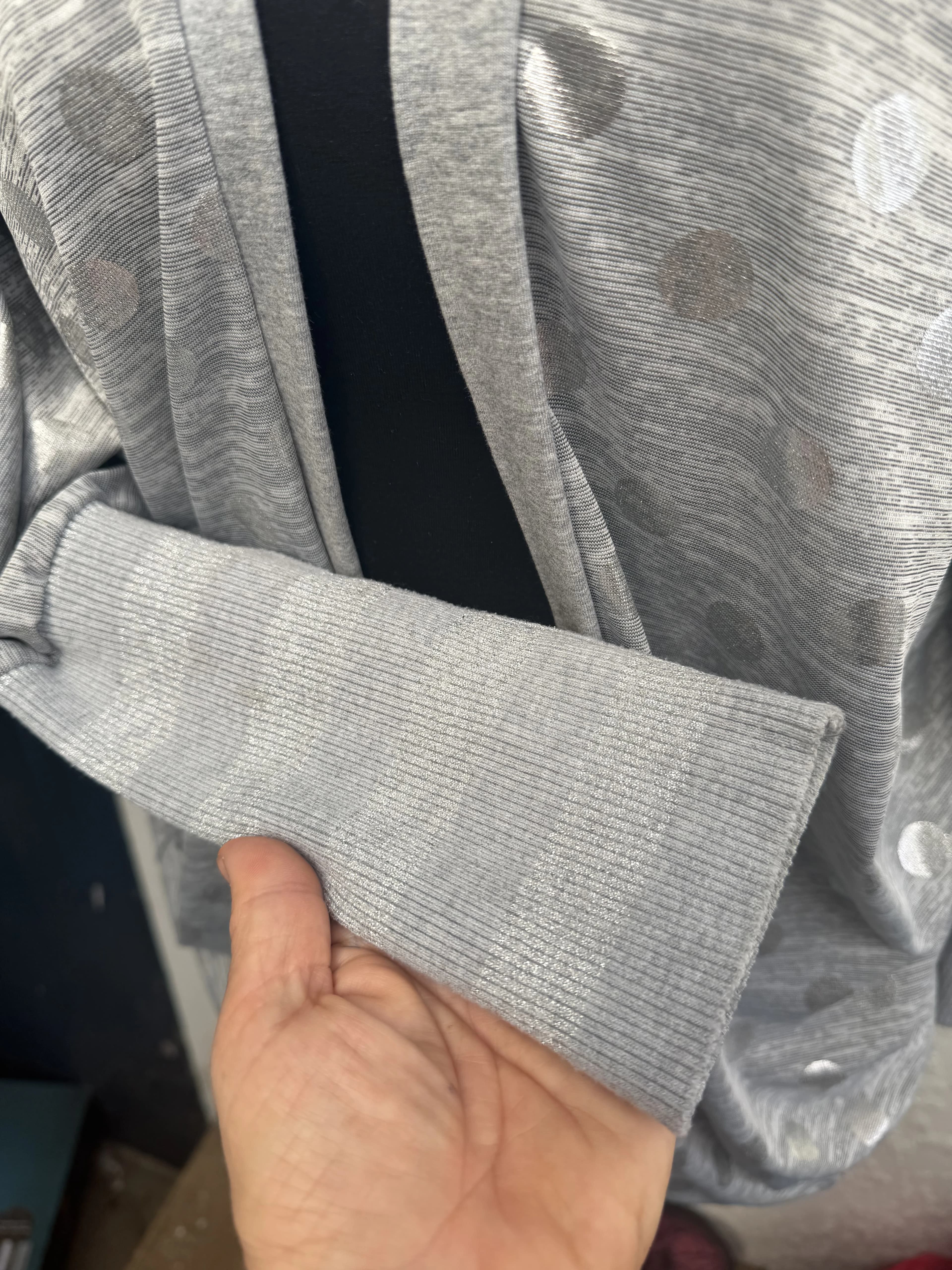 Tunic Top, Grey Metallic Polka Dot, Relaxed Fit — photo 7 of 9