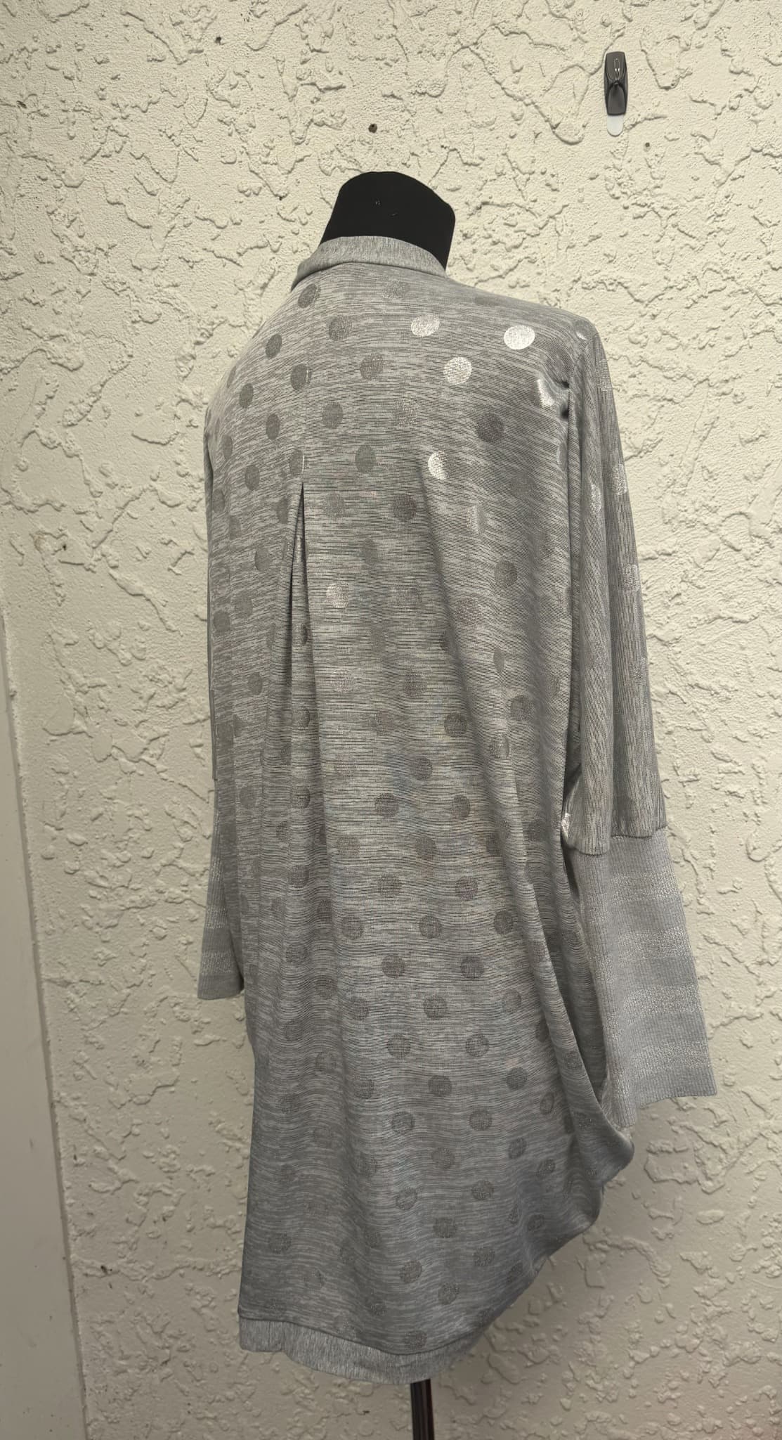 Tunic Top, Grey Metallic Polka Dot, Relaxed Fit — photo 5 of 9
