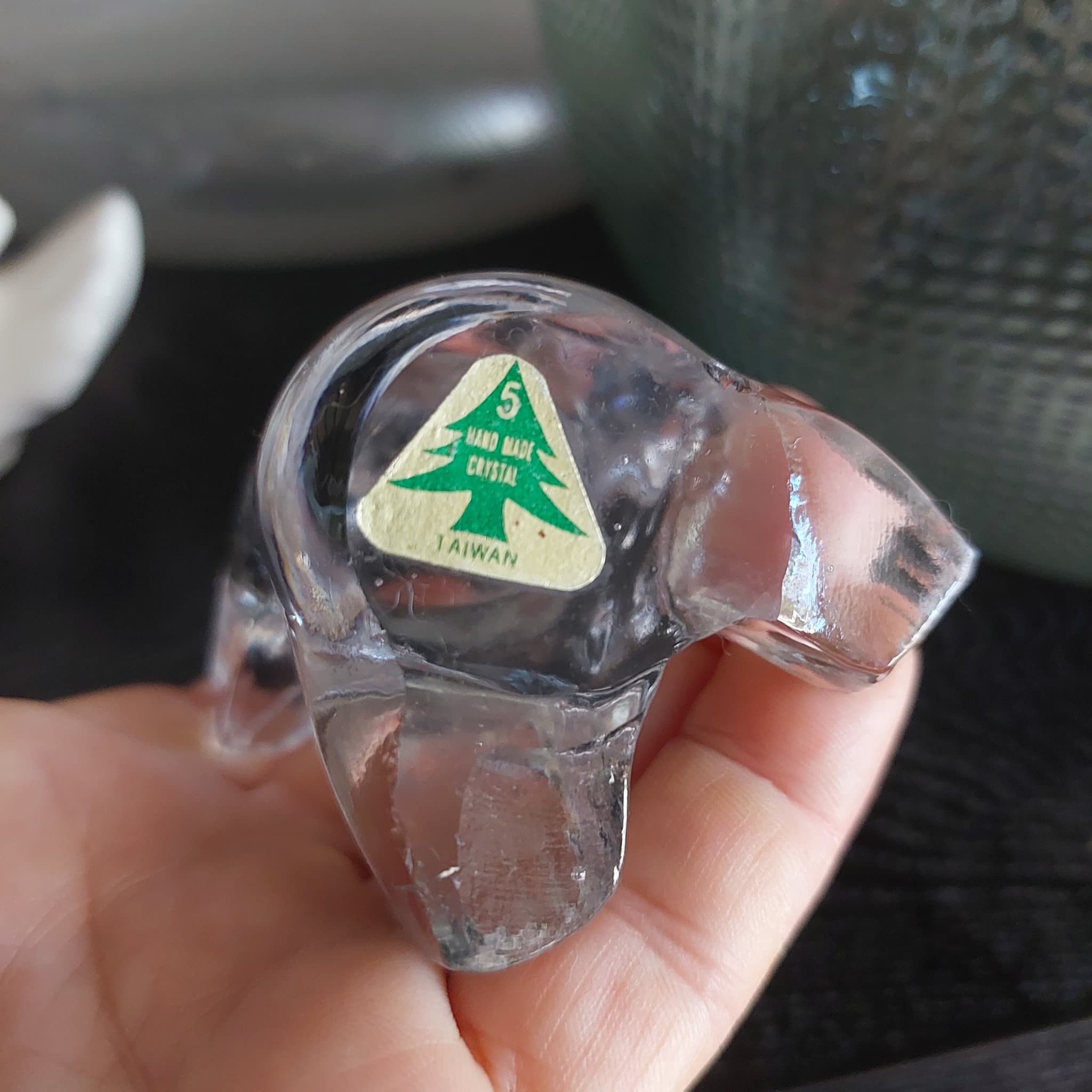 Unbranded Clear Crystal Bear Figurine, Handmade Glass Ornament — photo 6 of 9