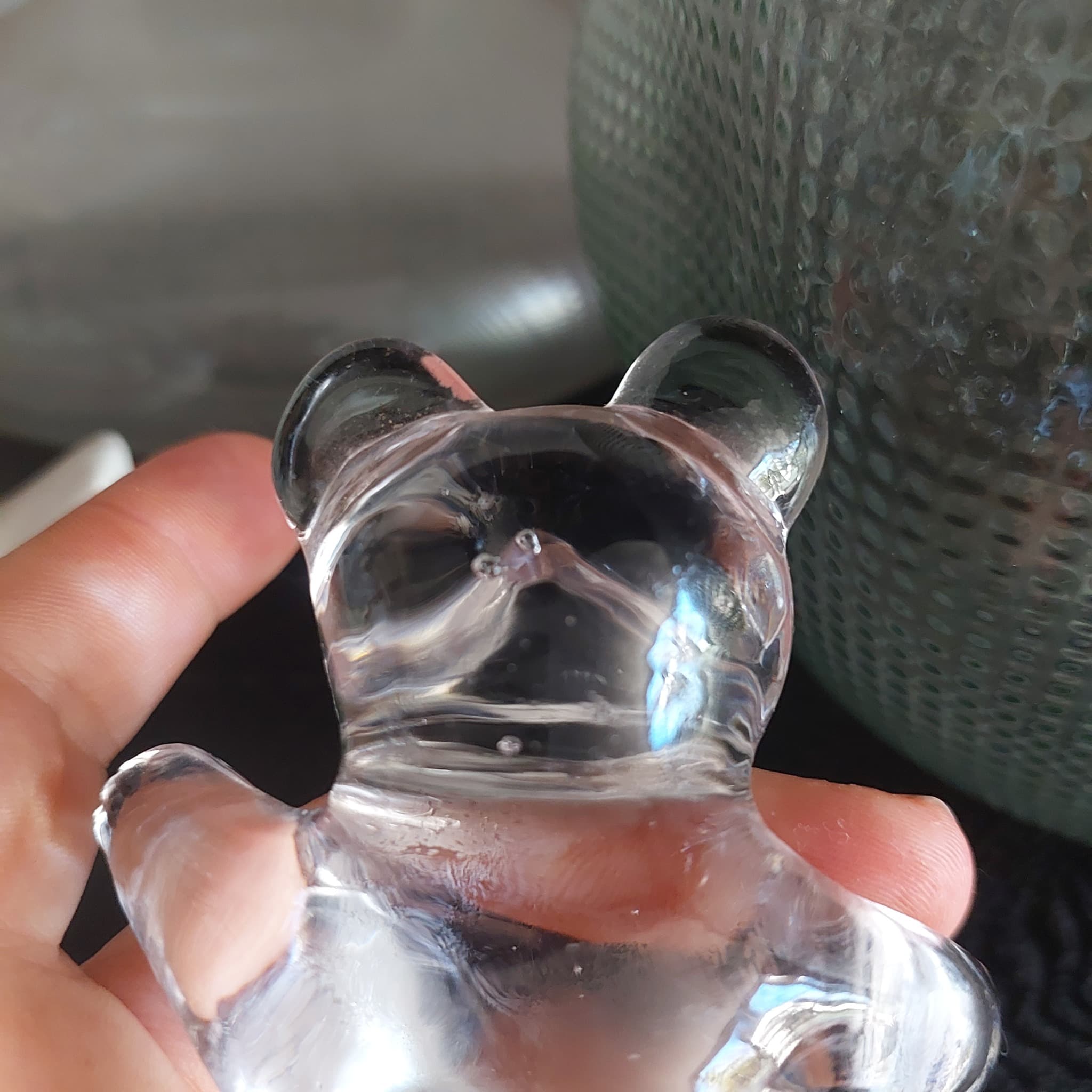 Unbranded Clear Crystal Bear Figurine, Handmade Glass Ornament — photo 7 of 9