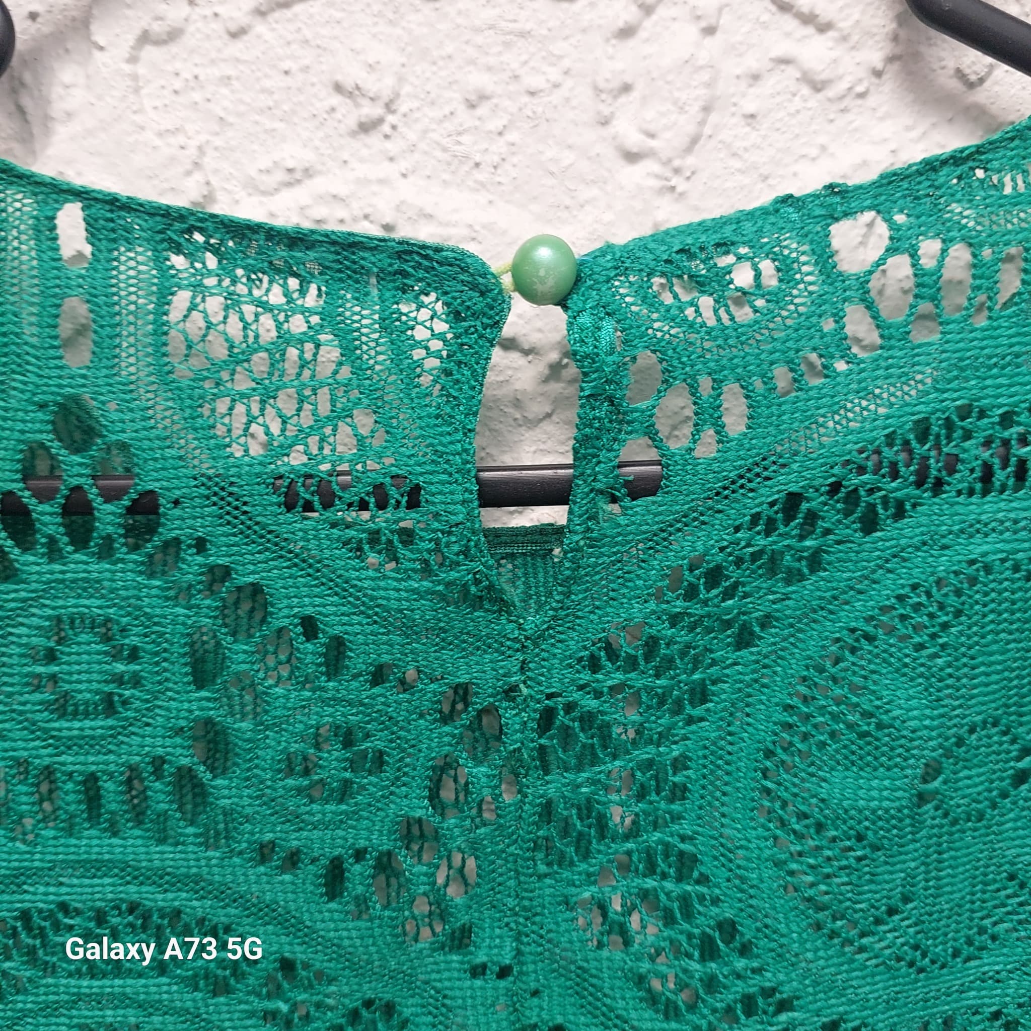 Unbranded Green Lace Long Sleeve Blouse, size unknown — photo 7 of 8