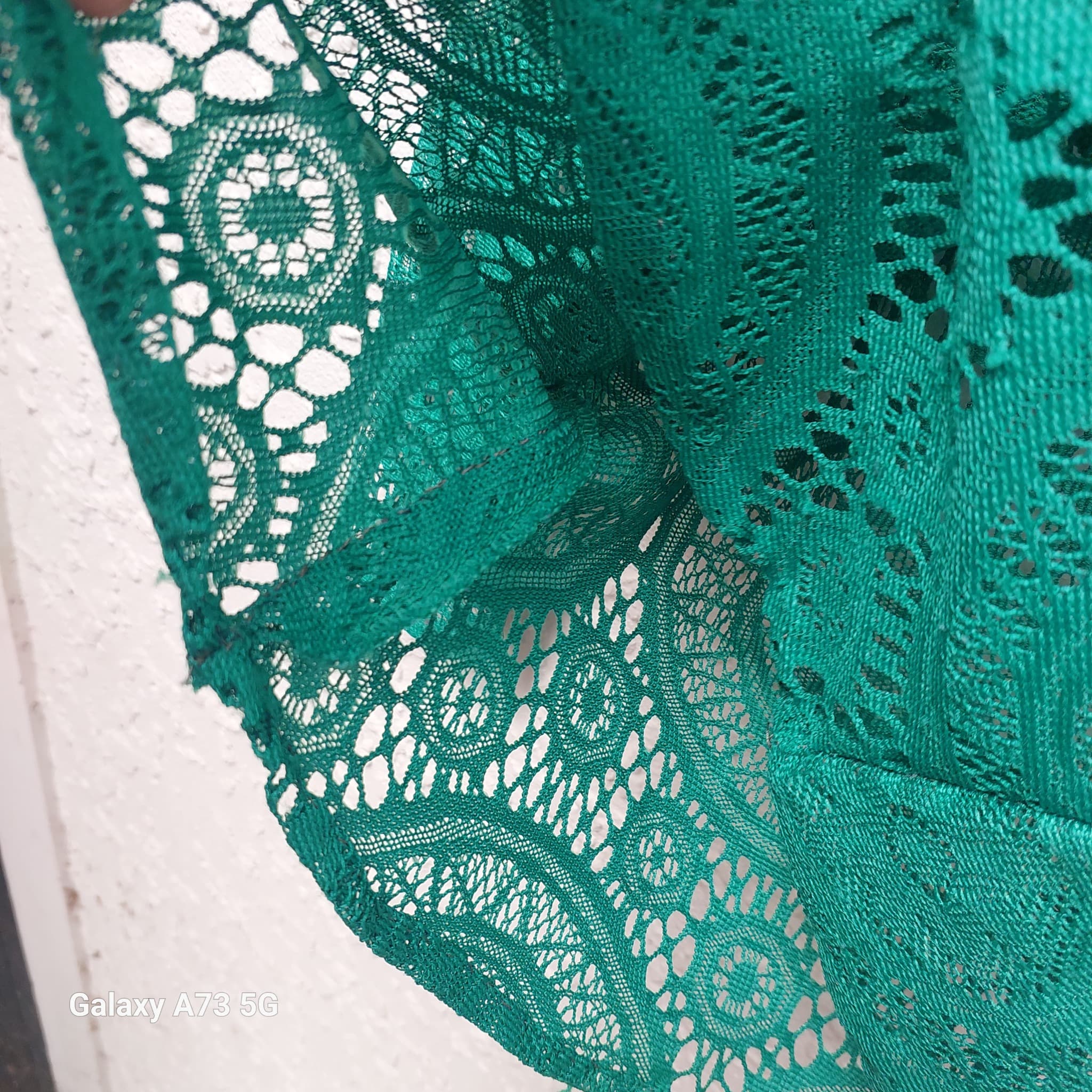 Unbranded Green Lace Long Sleeve Blouse, size unknown — photo 8 of 8