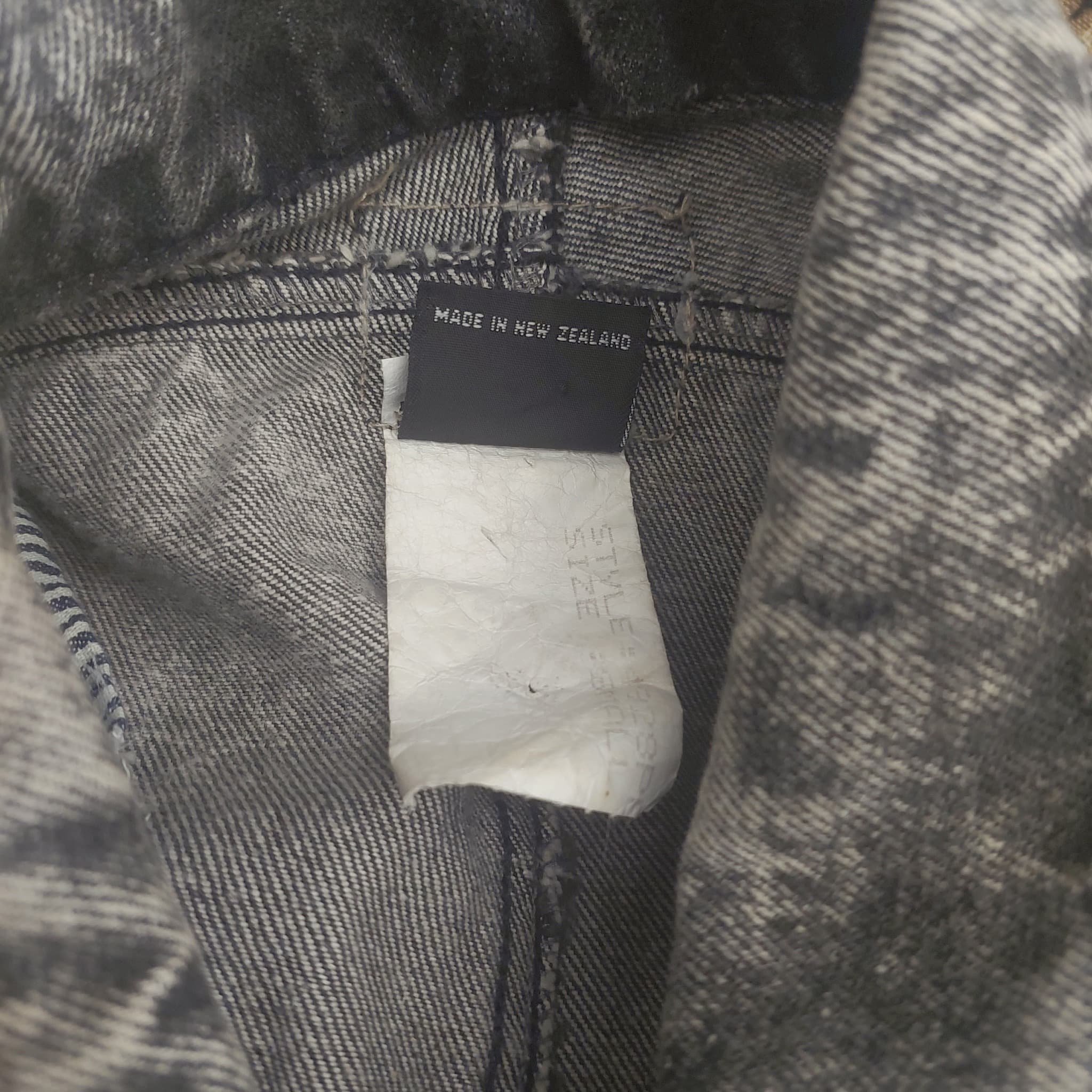Vintage 80s Acid Wash Denim Moto Jacket, Grey, Size S — photo 9 of 10