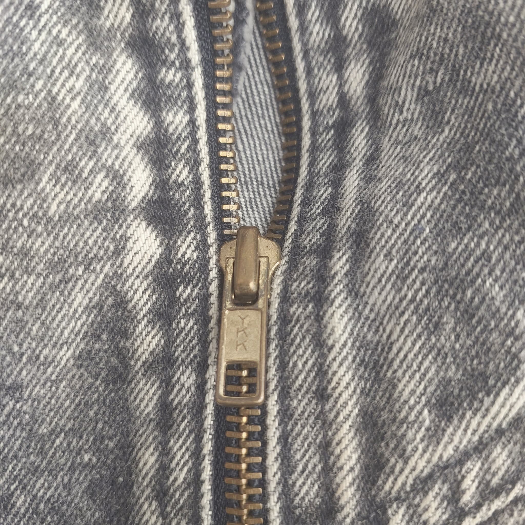 Vintage 80s Acid Wash Denim Moto Jacket, Grey, Size S — photo 8 of 10