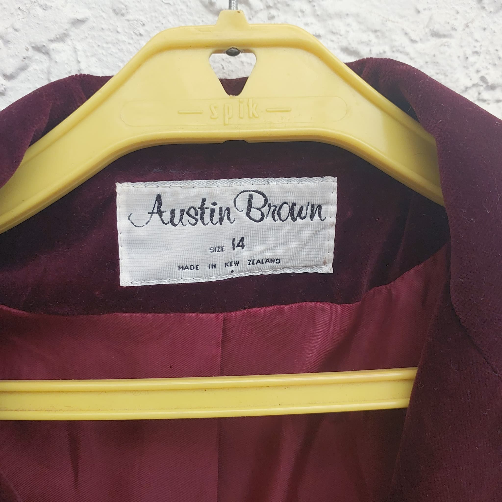 Vintage Austin Brown Burgundy Velvet Blazer — photo 2 of 10