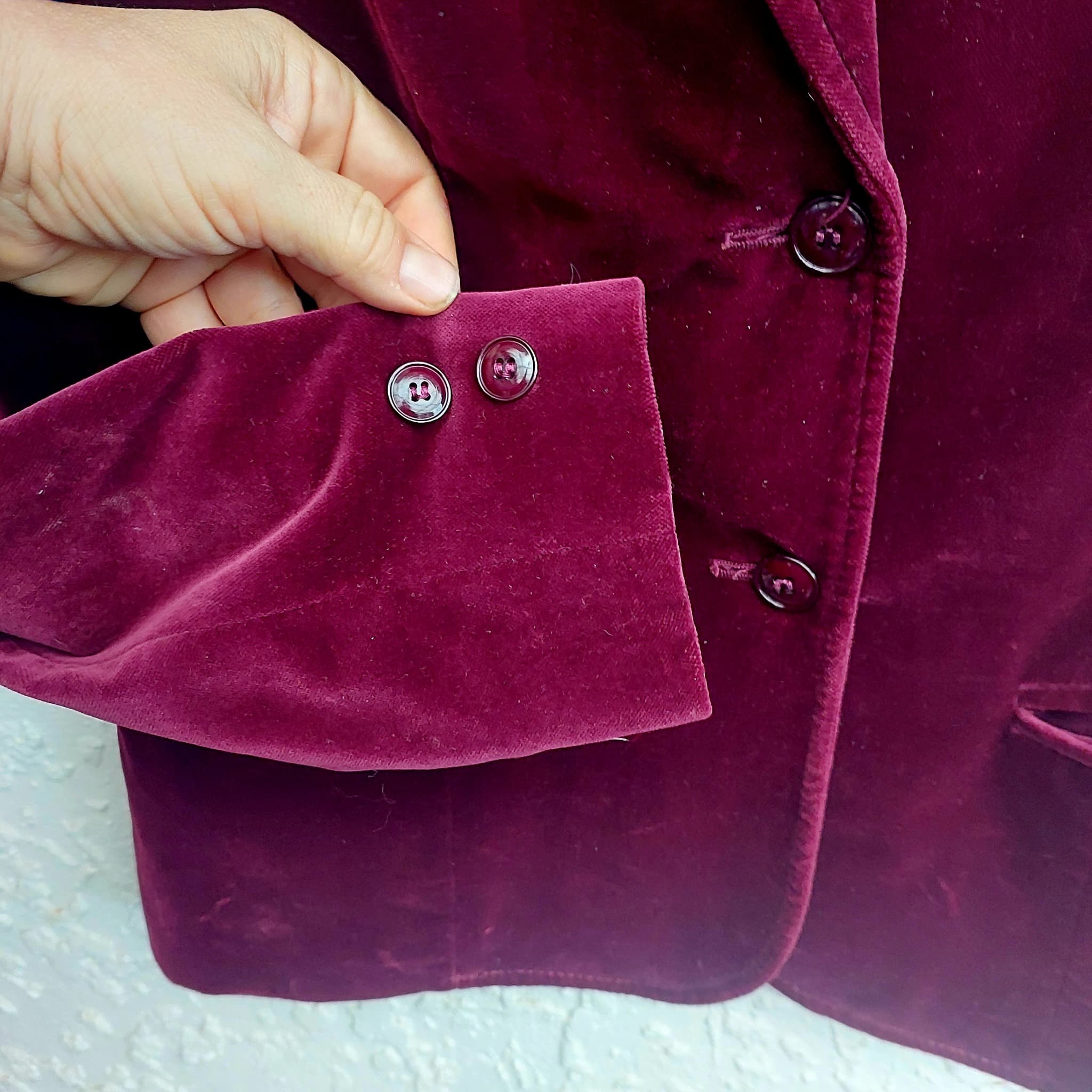 Vintage Austin Brown Burgundy Velvet Blazer — photo 4 of 10