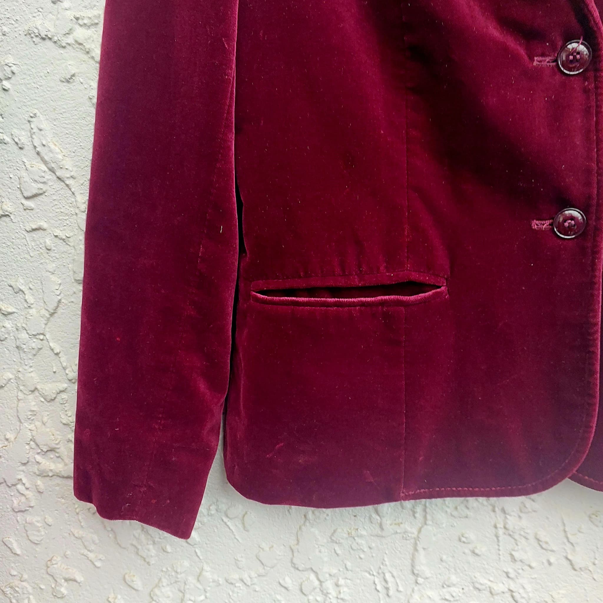 Vintage Austin Brown Burgundy Velvet Blazer — photo 10 of 10