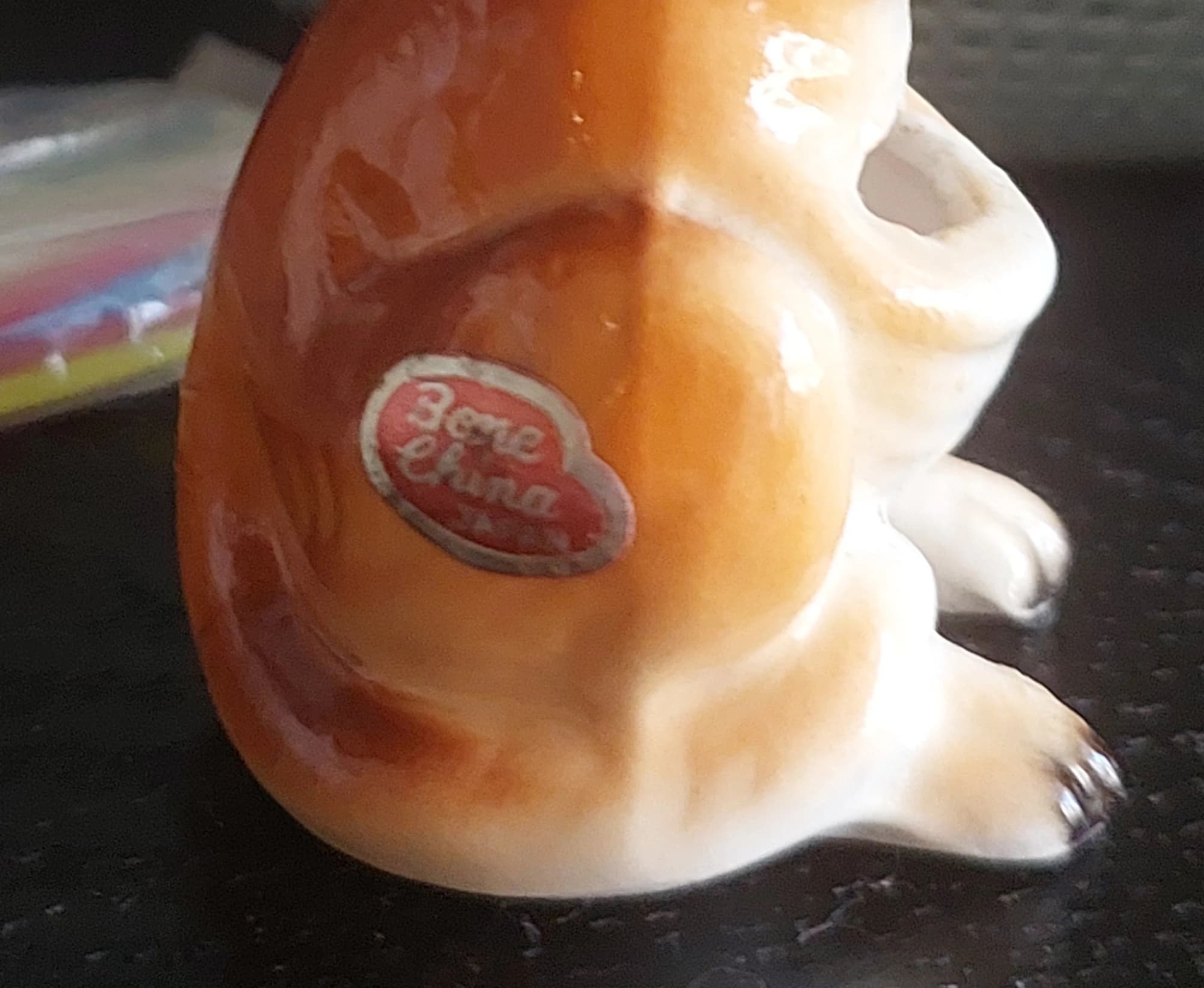 Vintage Bone China Kangaroo Figurine Toothpick Holder, Brown and White — photo 6 of 8