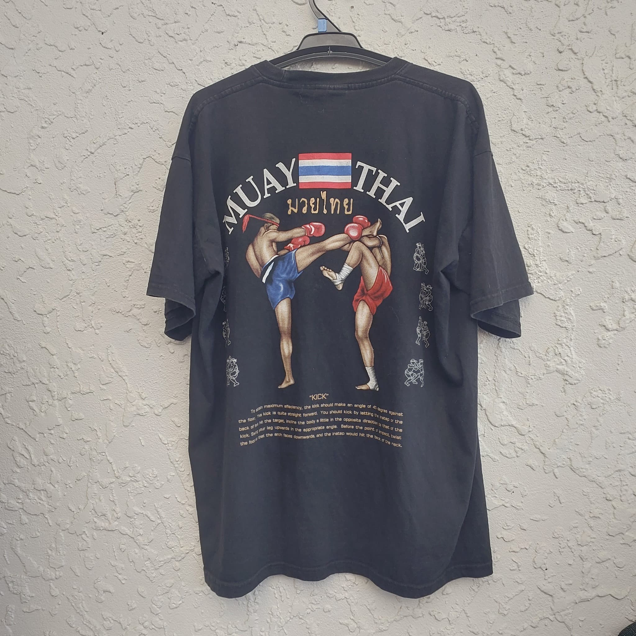 Vintage Muay Thai Graphic T-Shirt, Black, Size XL — photo 4 of 4