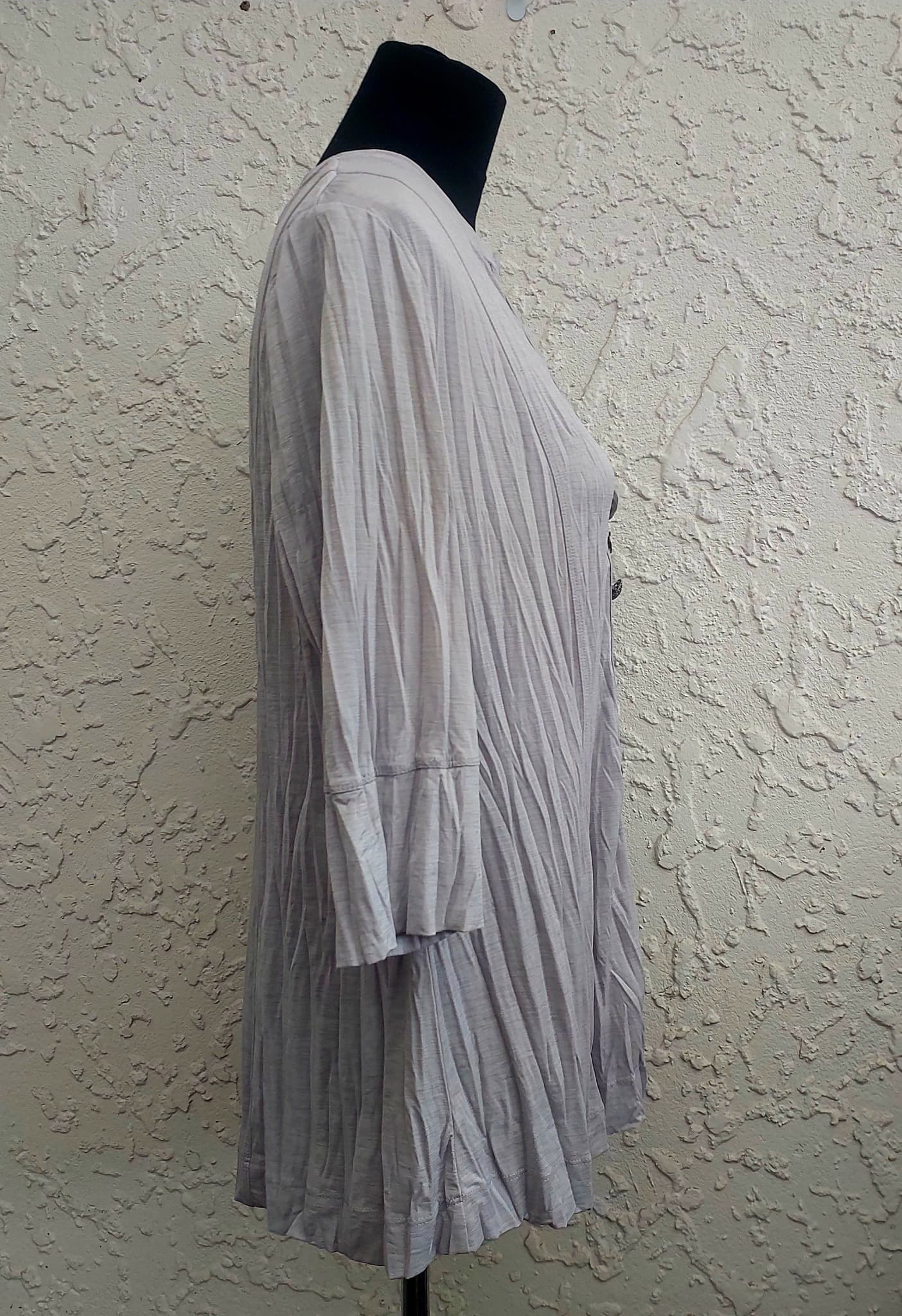 Vintage VERGE "Wonder Cardi" textured grey tunic cardigan - Size L (Mint) — photo 4 of 10