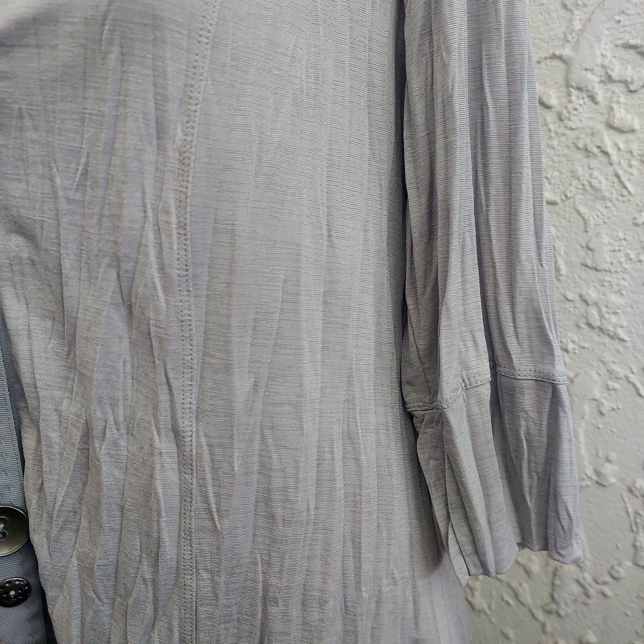 Vintage VERGE "Wonder Cardi" textured grey tunic cardigan - Size L (Mint) — photo 5 of 10