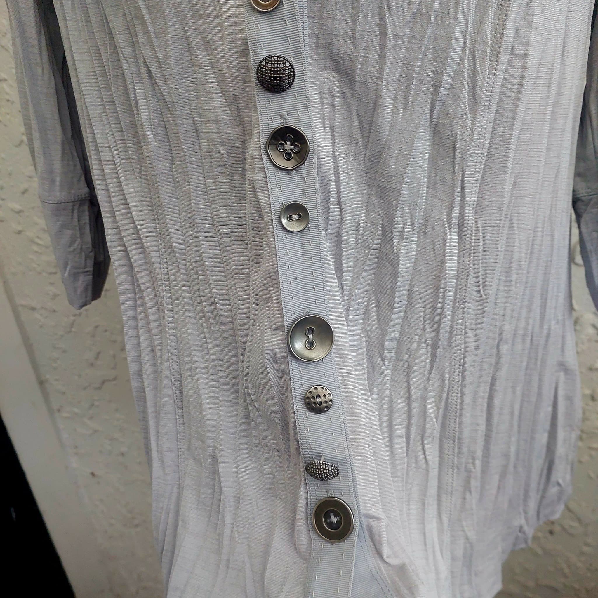 Vintage VERGE "Wonder Cardi" textured grey tunic cardigan - Size L (Mint) — photo 7 of 10