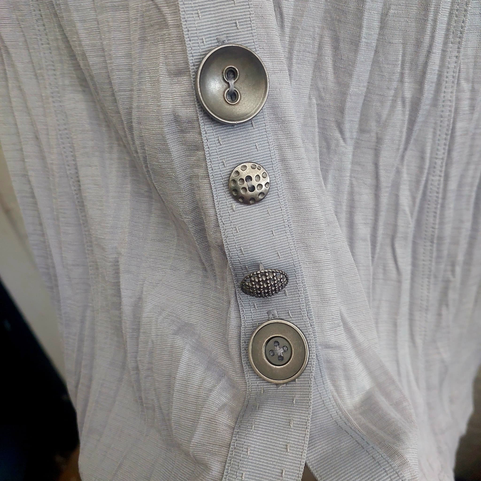 Vintage VERGE "Wonder Cardi" textured grey tunic cardigan - Size L (Mint) — photo 8 of 10