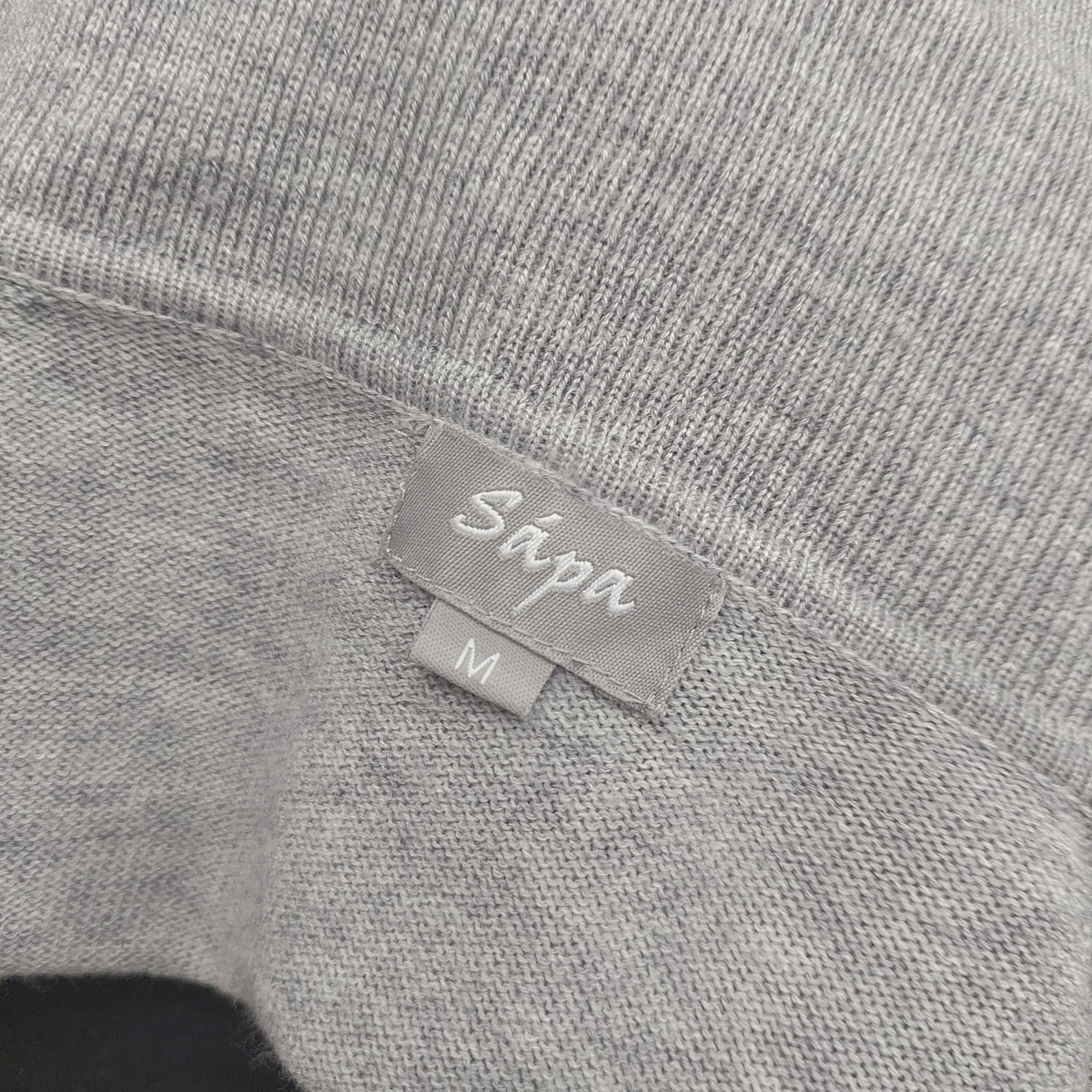 Vintage Y2K Sápa Grey Cowl Neck Cardigan, Button-Front, Size M — photo 5 of 10