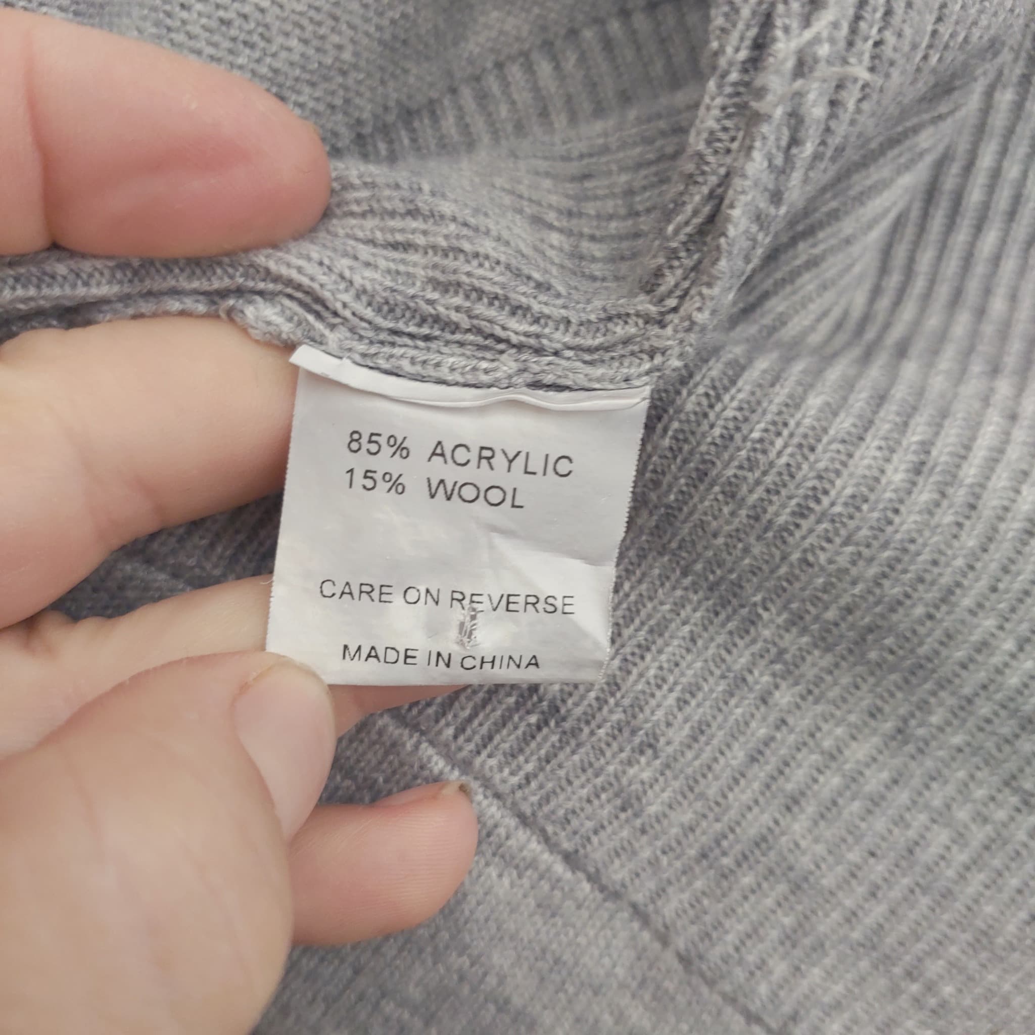 Vintage Y2K Sápa Grey Cowl Neck Cardigan, Button-Front, Size M — photo 6 of 10
