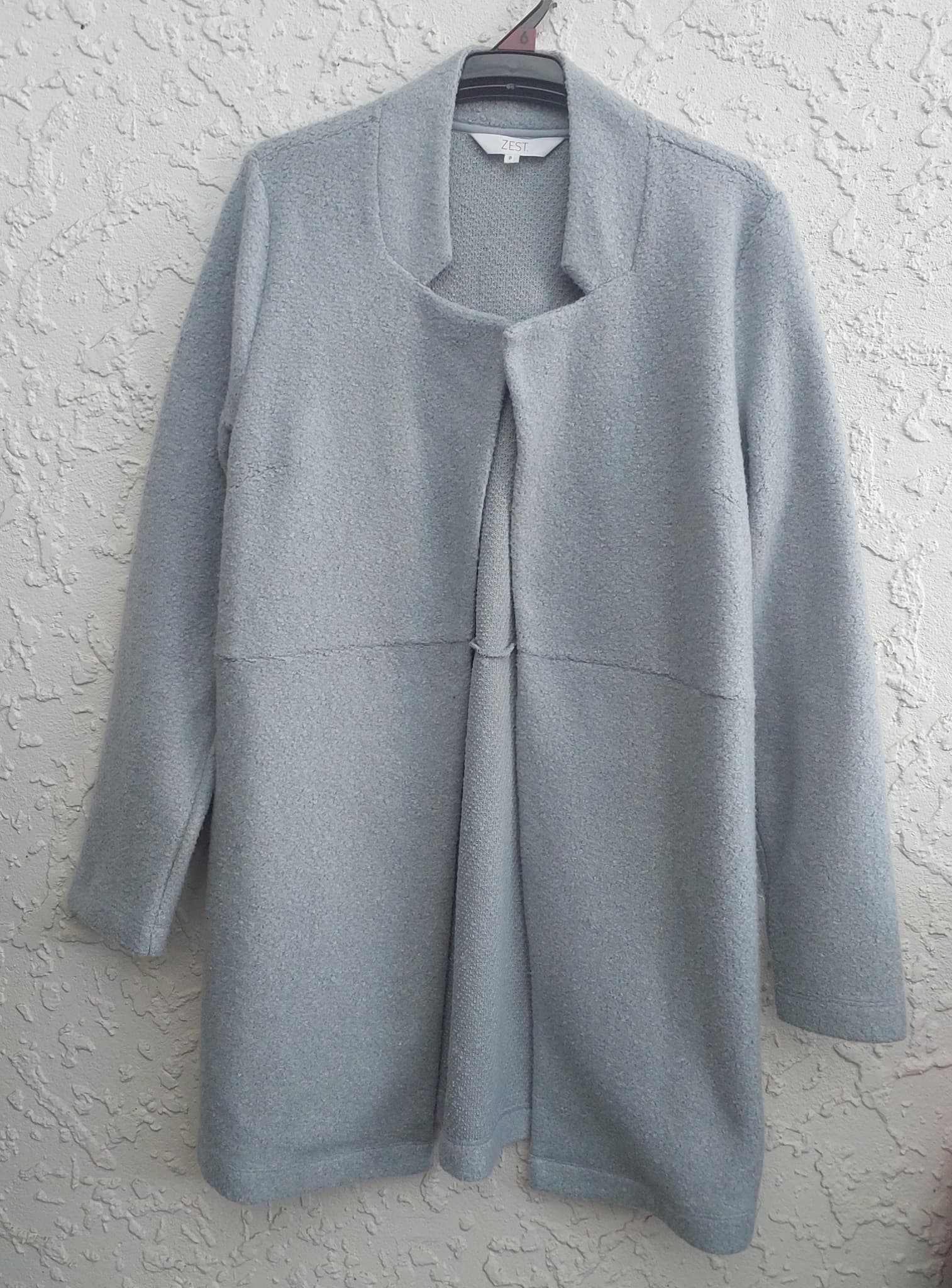 "Zest" Bouclé minimalist coat / coatigan , Size 8, like new — photo 1 of 10