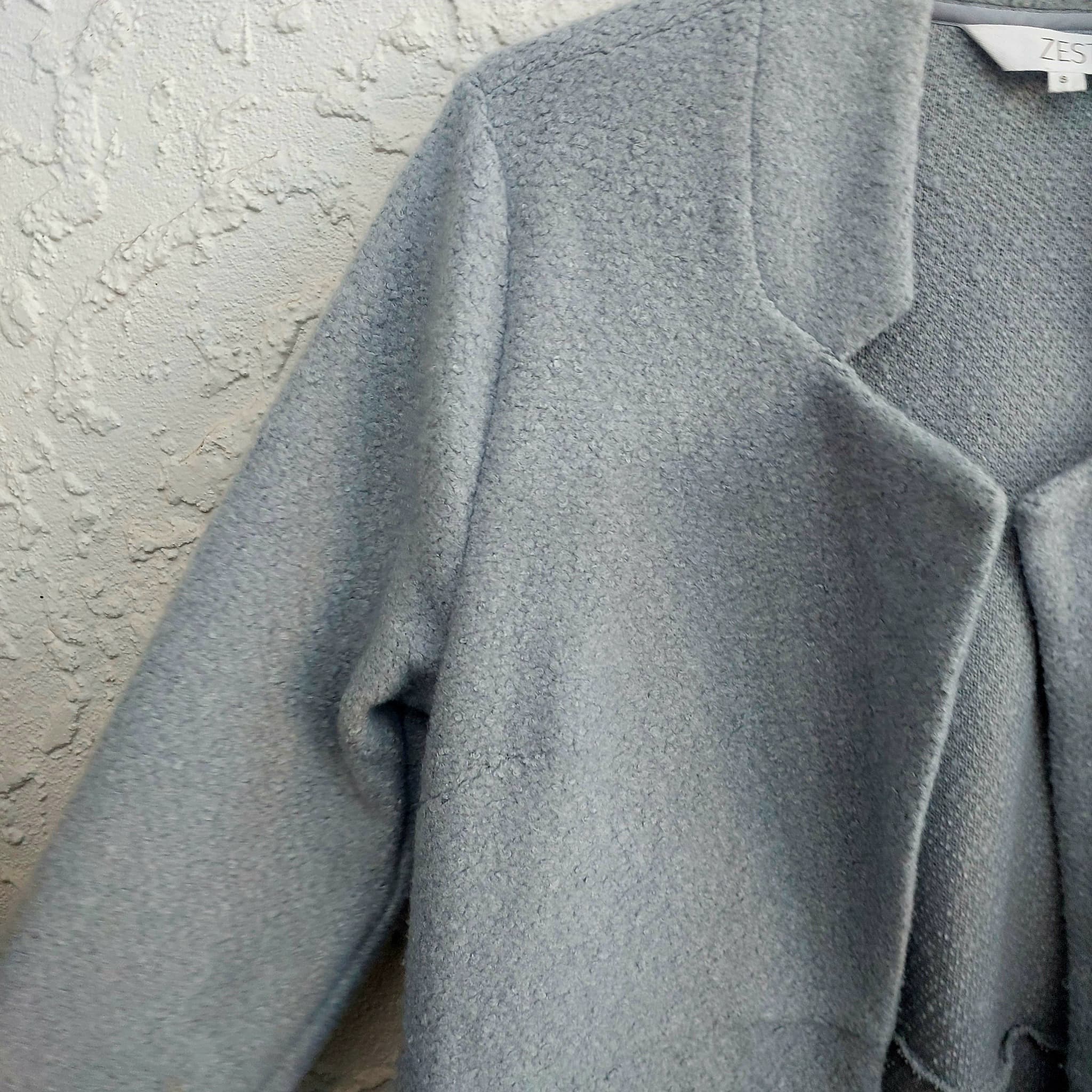 "Zest" Bouclé minimalist coat / coatigan , Size 8, like new — photo 10 of 10